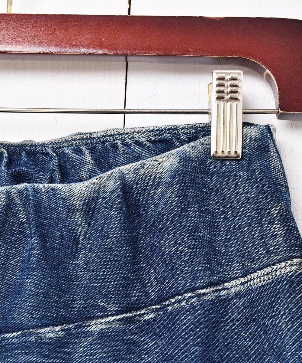 フリルデザイン デニム イージーパンツ - 古着屋グレープフルーツ