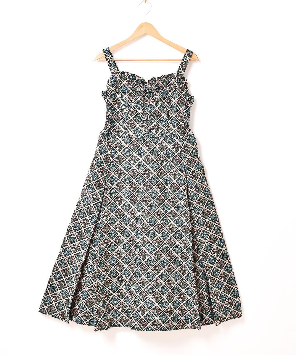 【中古】アーデム ERDEM シャツ ワンピース ロング 刺繍 レース 半袖 40 カーキ /YM レディース 【ベクトル 古着】 250901
