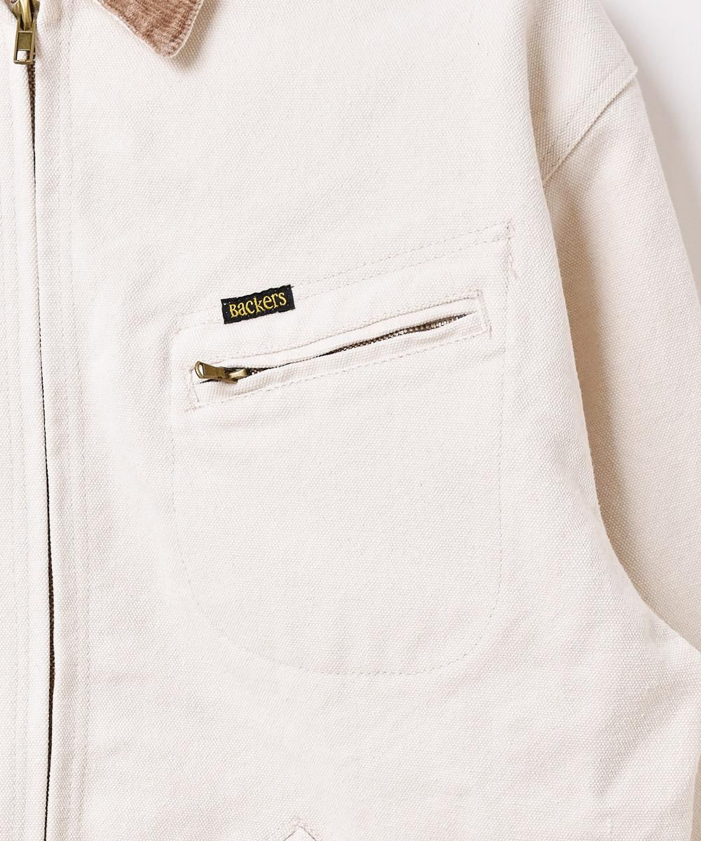 6色展開】「Backers」ヘビーコットン ワークジャケット ホワイト