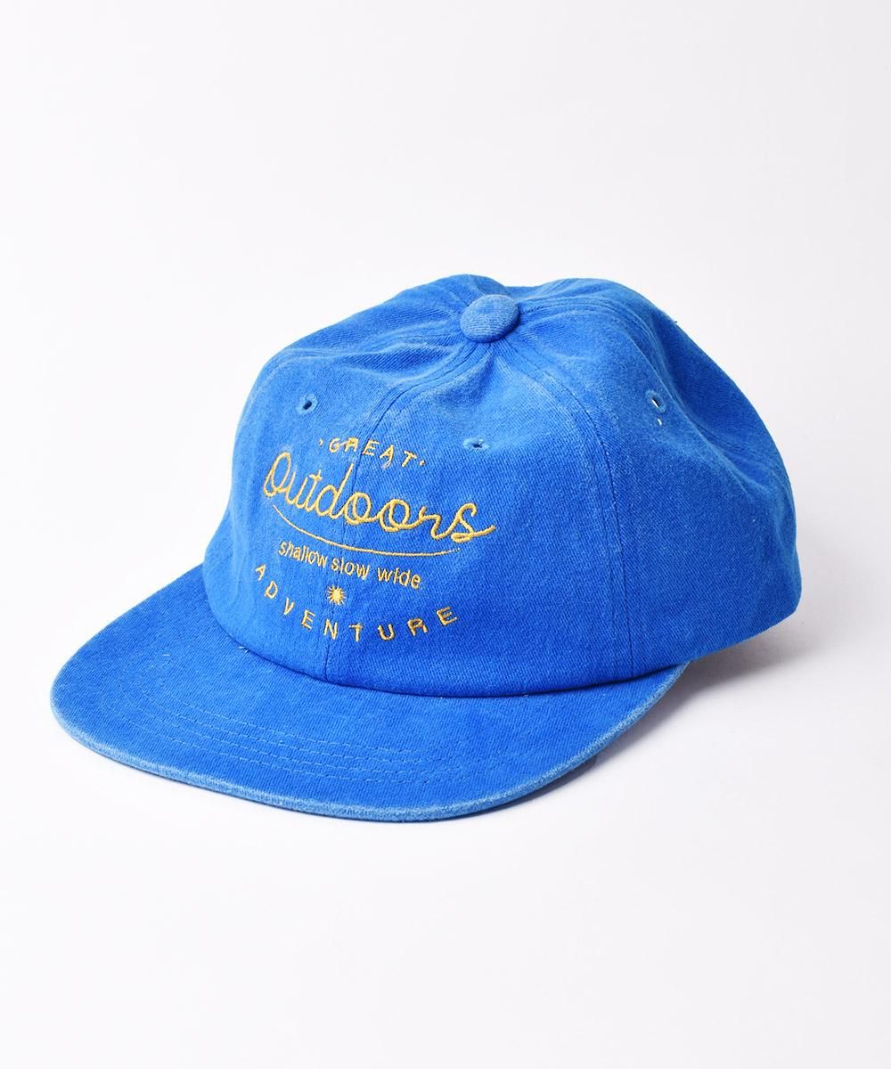 2色展開】フラットバイザー キャップ 「Outdoors」 ブルー 2色展開】フラットバイザー キャップ 「Outdoors」 ブルー