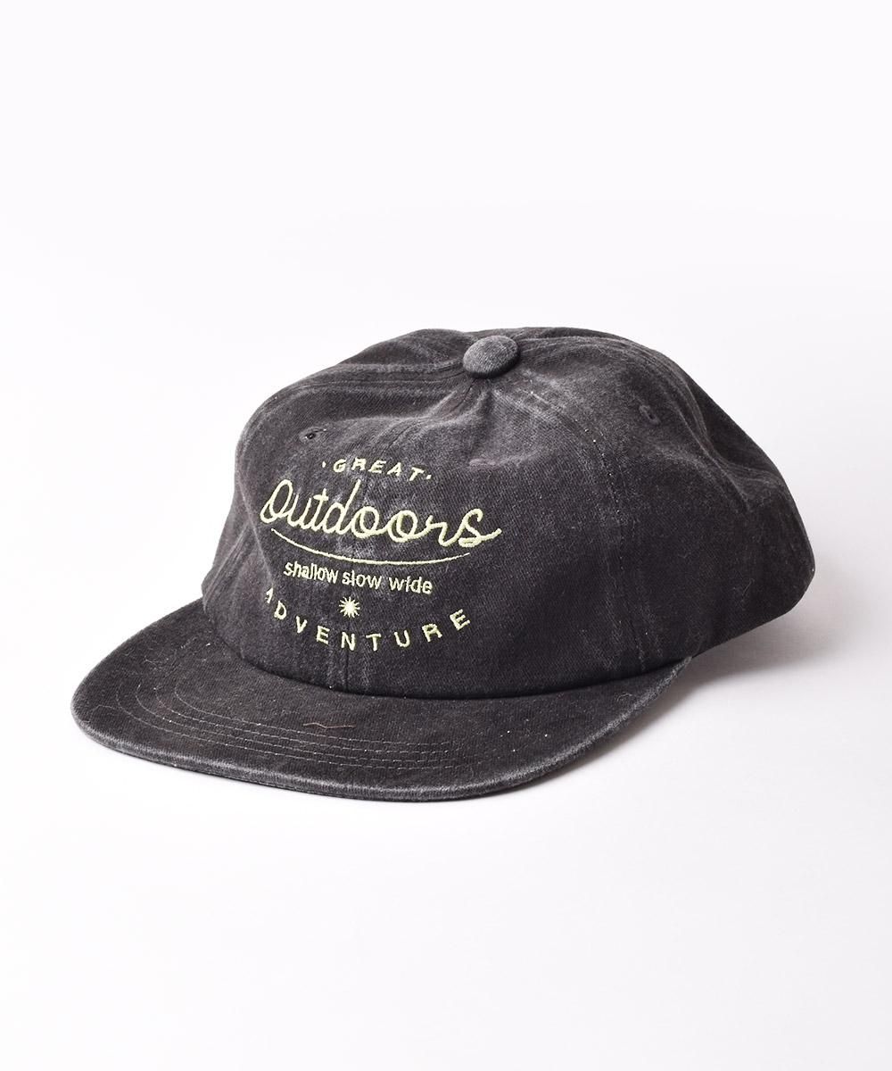 2色展開】フラットバイザー キャップ 「Outdoors」 ブルー