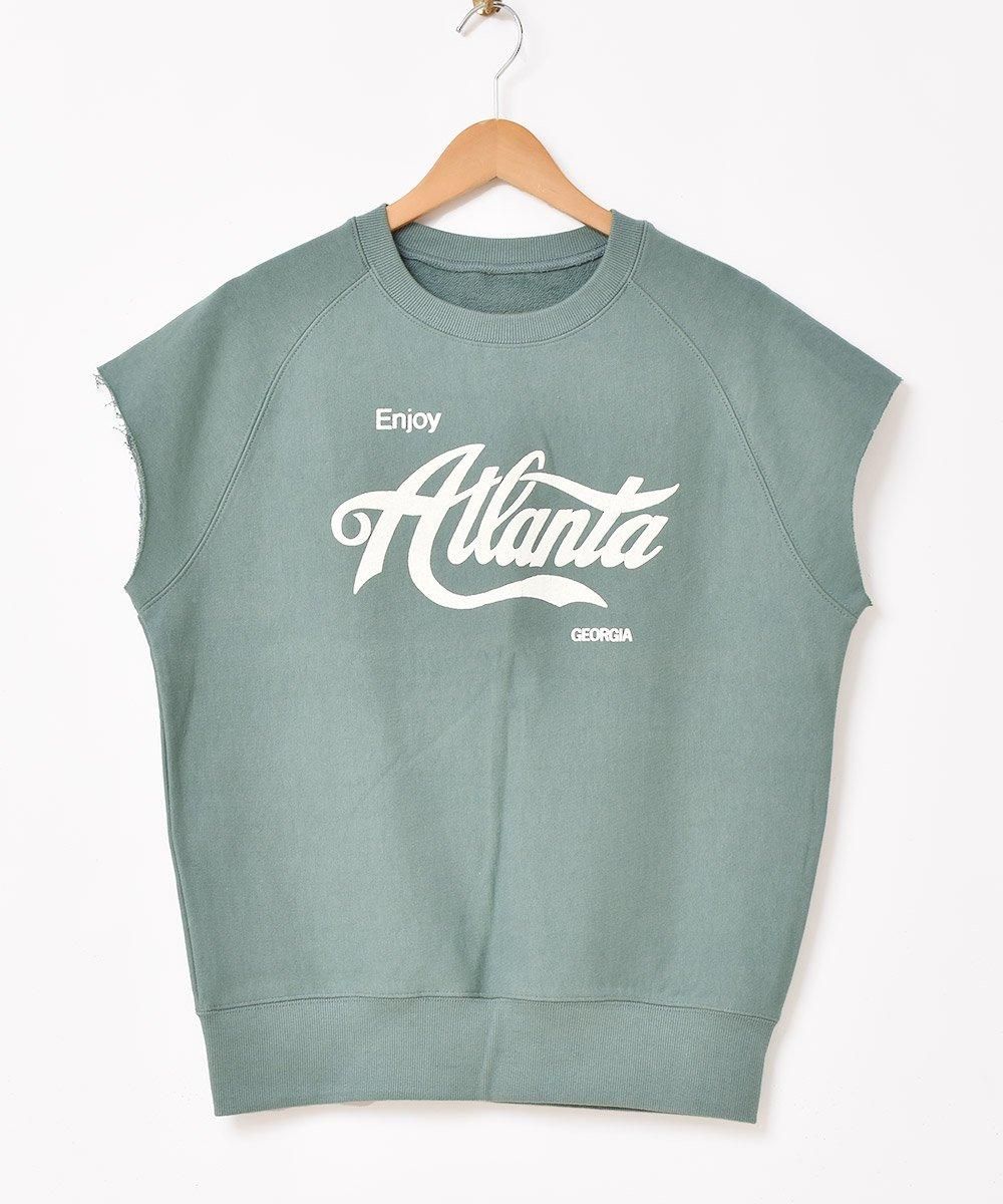 3色展開】ノースリーブ スウェット Atlanta ネイビー - 古着屋
