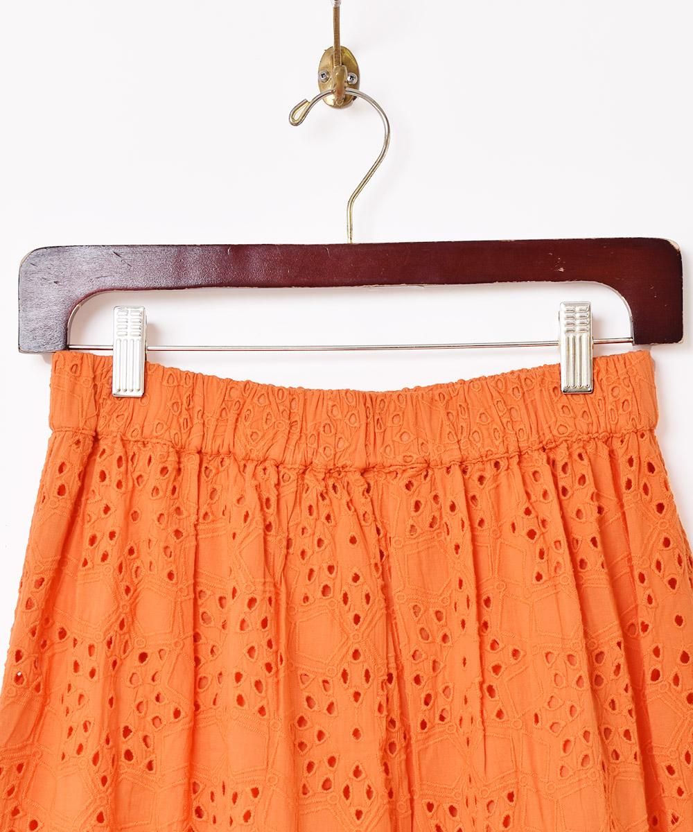 4色展開】「Emerald Motel」カットワーク ティアード フレアスカート