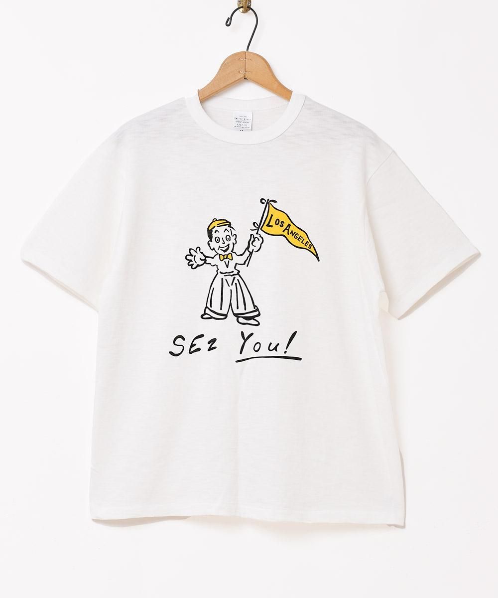 2色展開】プリントTシャツ 「LOSANGELES BOY」 ブラック - 古着 2色展開】プリントTシャツ 「LOSANGELES BOY」 ブラック - 古着