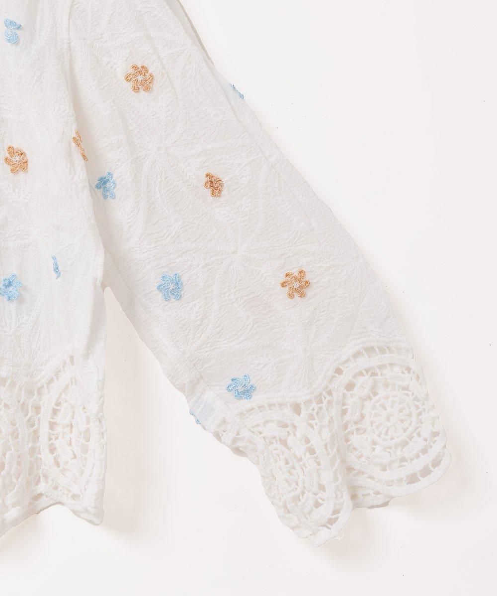 「Meridian」スカラップレース 刺繍 長袖シャツサムネイル