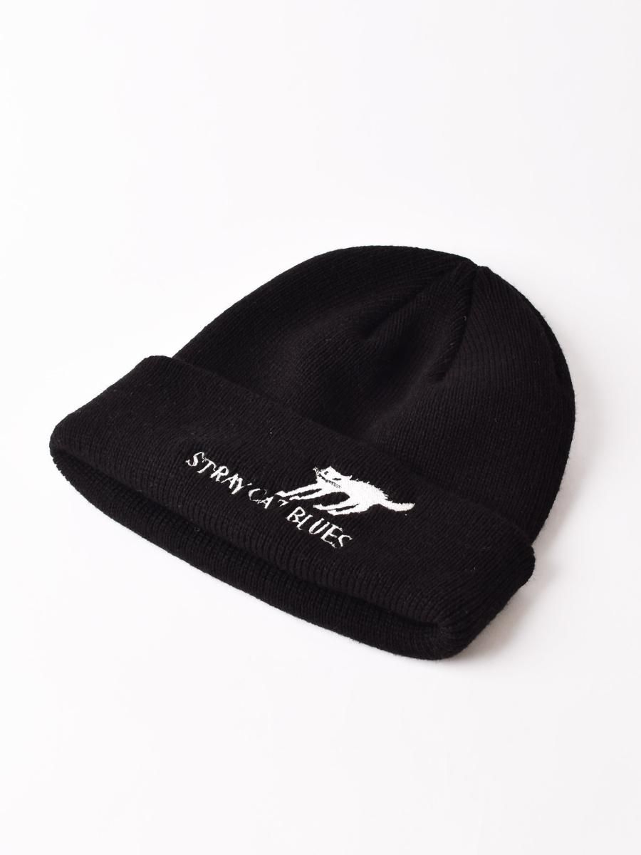 す*ぎ様 青色ニット帽 オレンジ十字架刺繍 ワンサイズ ニットキャップ メンズ ニット帽 レディース PUレザー 十字架