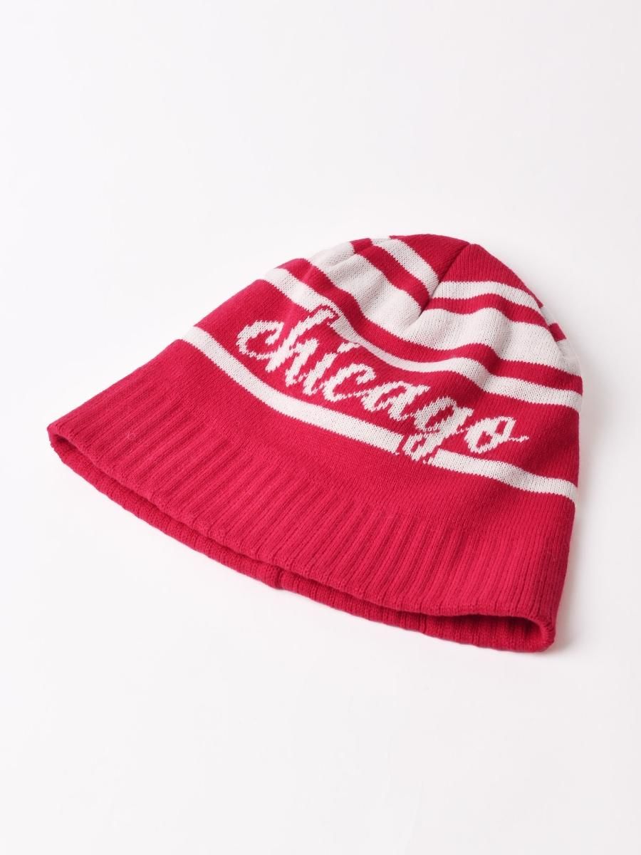 2色展開】ボーダー ニット キャップ chicago レッド - 古着屋