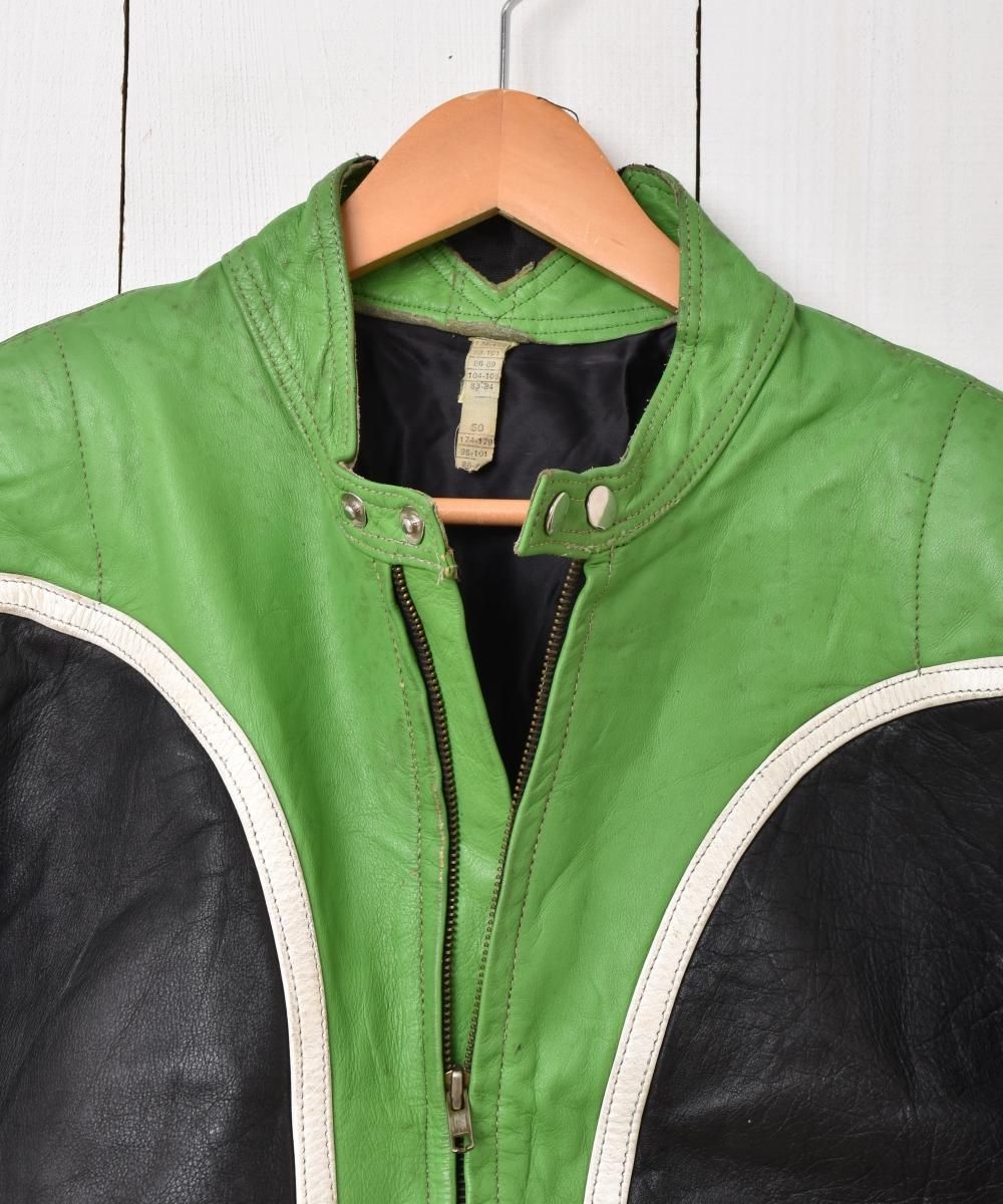 大注目 レザー Kawasaki モーターサイクルジャケット 古着屋 - ジャケット・アウター
