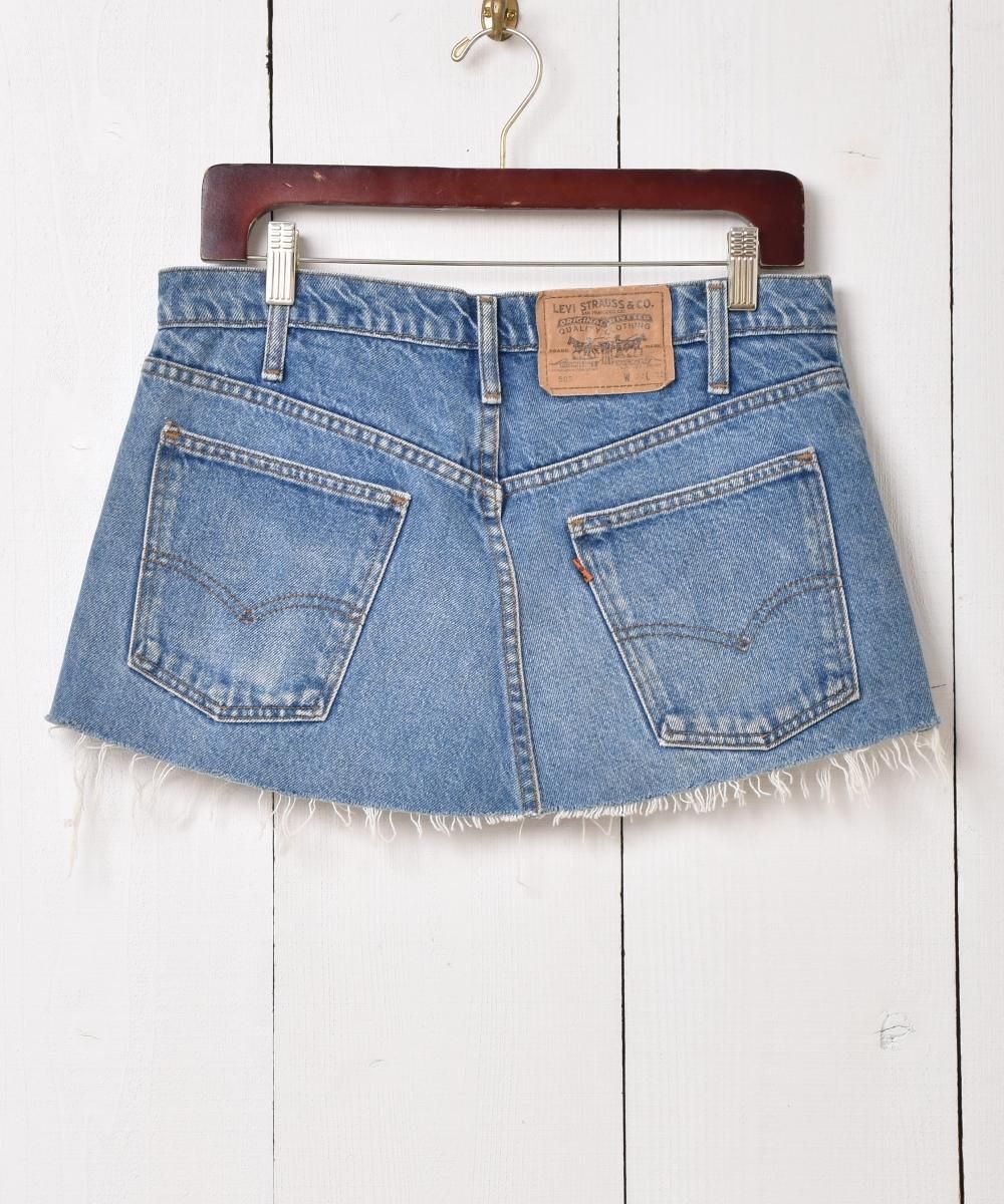 Levi's デニム ミニスカート - 古着屋グレープフルーツ ムーン Levi's デニム ミニスカート - 古着屋グレープフルーツ ムーン
