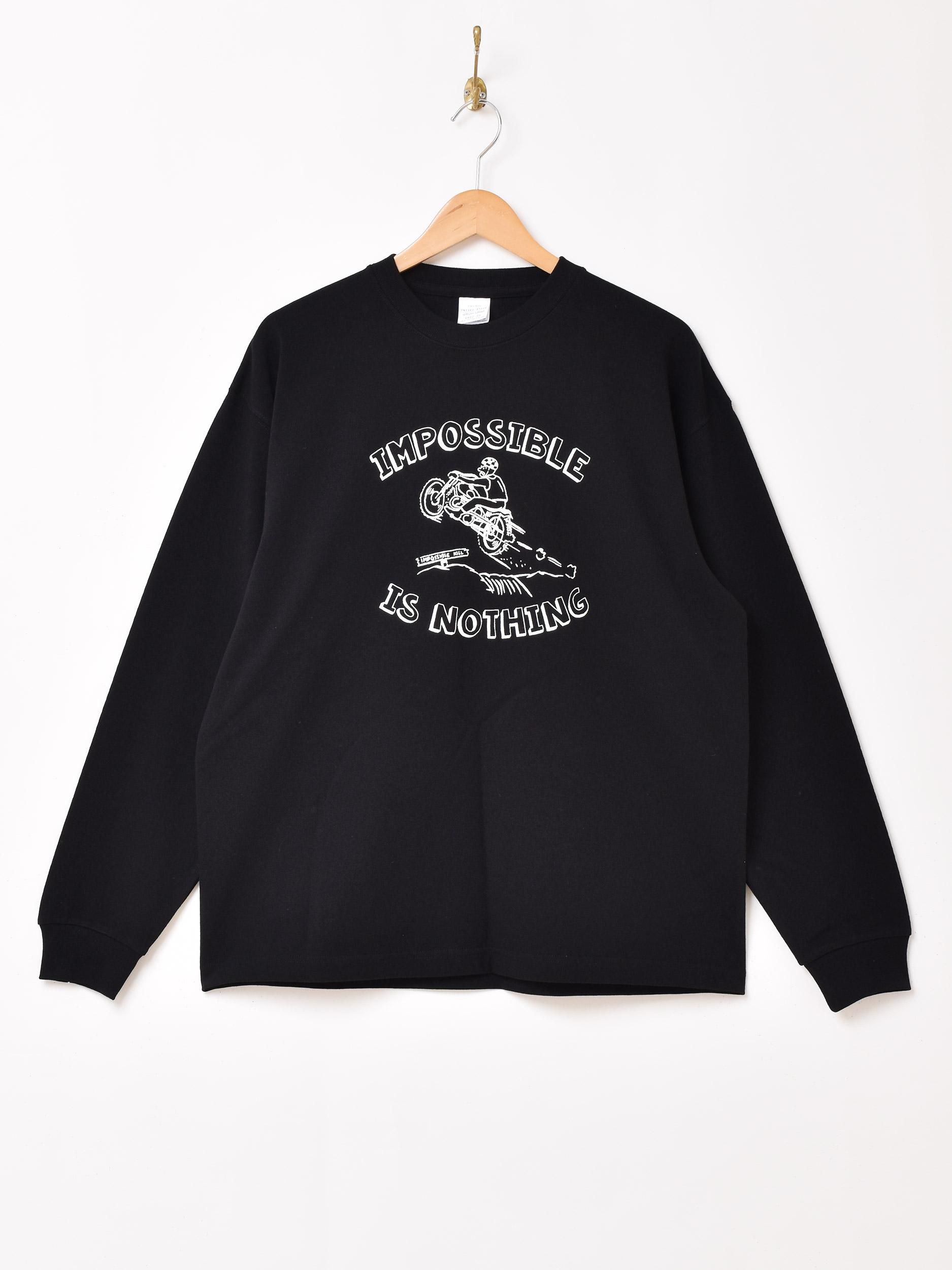 2色展開】プリント ロングスリーブTシャツ「IMPOSSIBLE IS 2色展開】プリント ロングスリーブTシャツ「IMPOSSIBLE IS