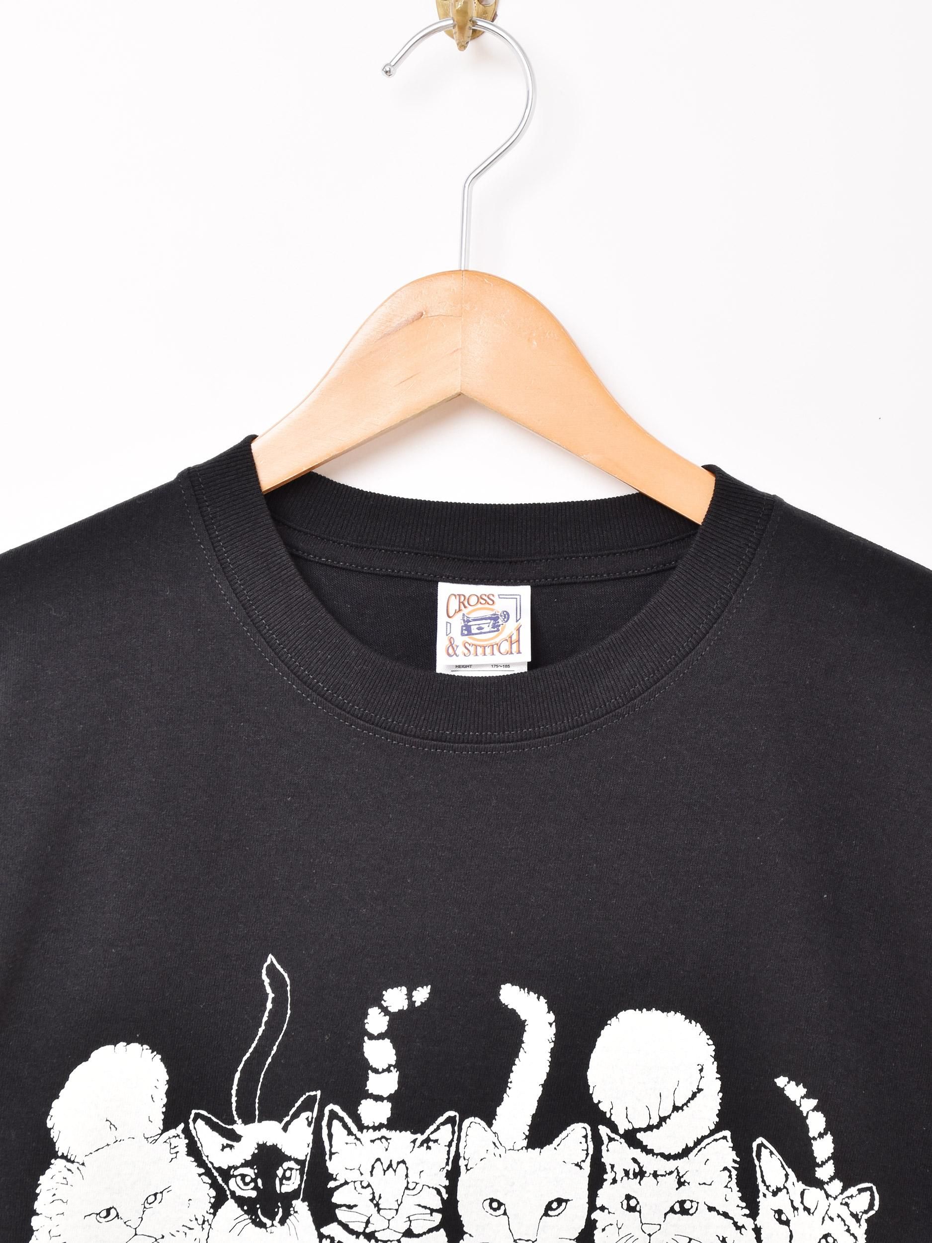 ねこ　プリントTシャツ ねこプリントTシャツ【洗濯機洗い可】（2002506886
