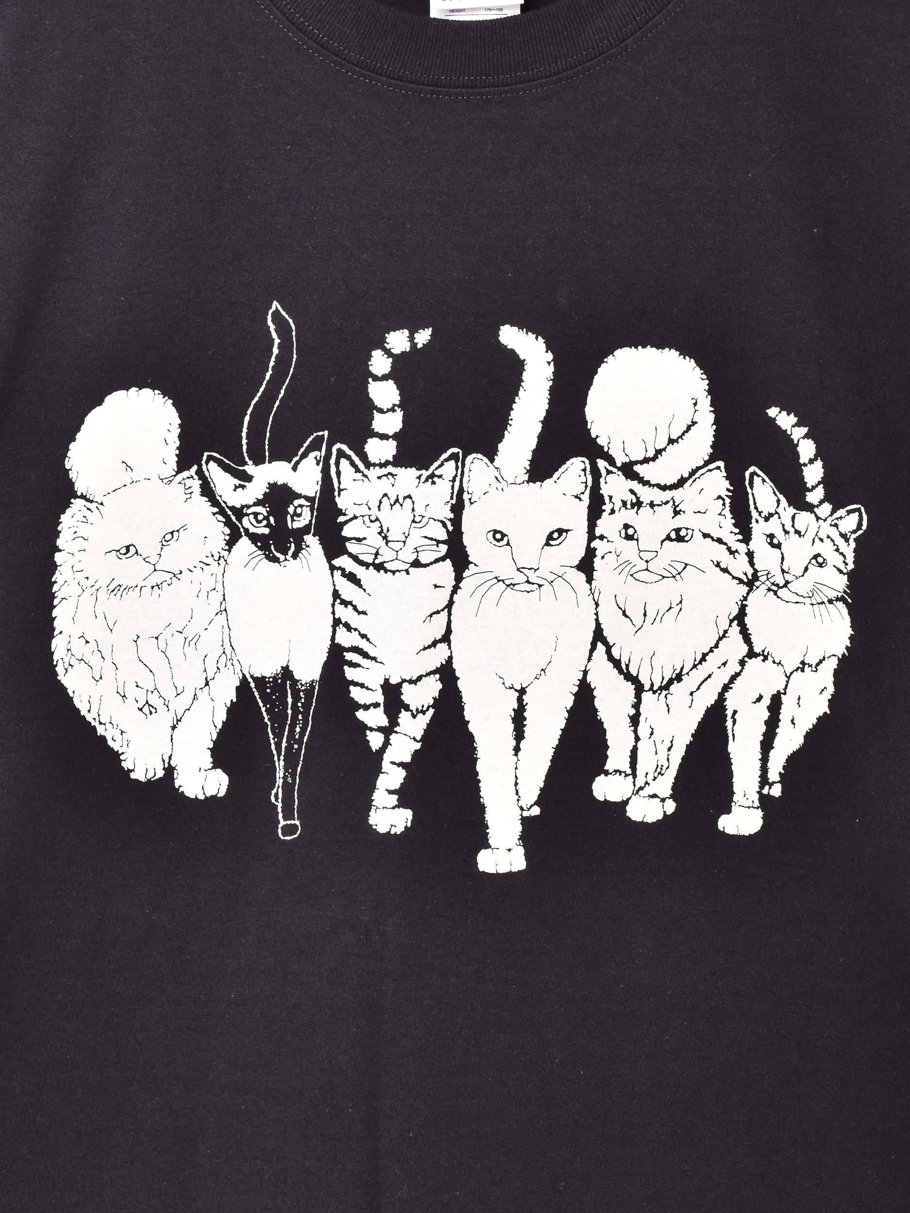 ネコ プリントTシャツ - 古着屋グレープフルーツ ムーン
