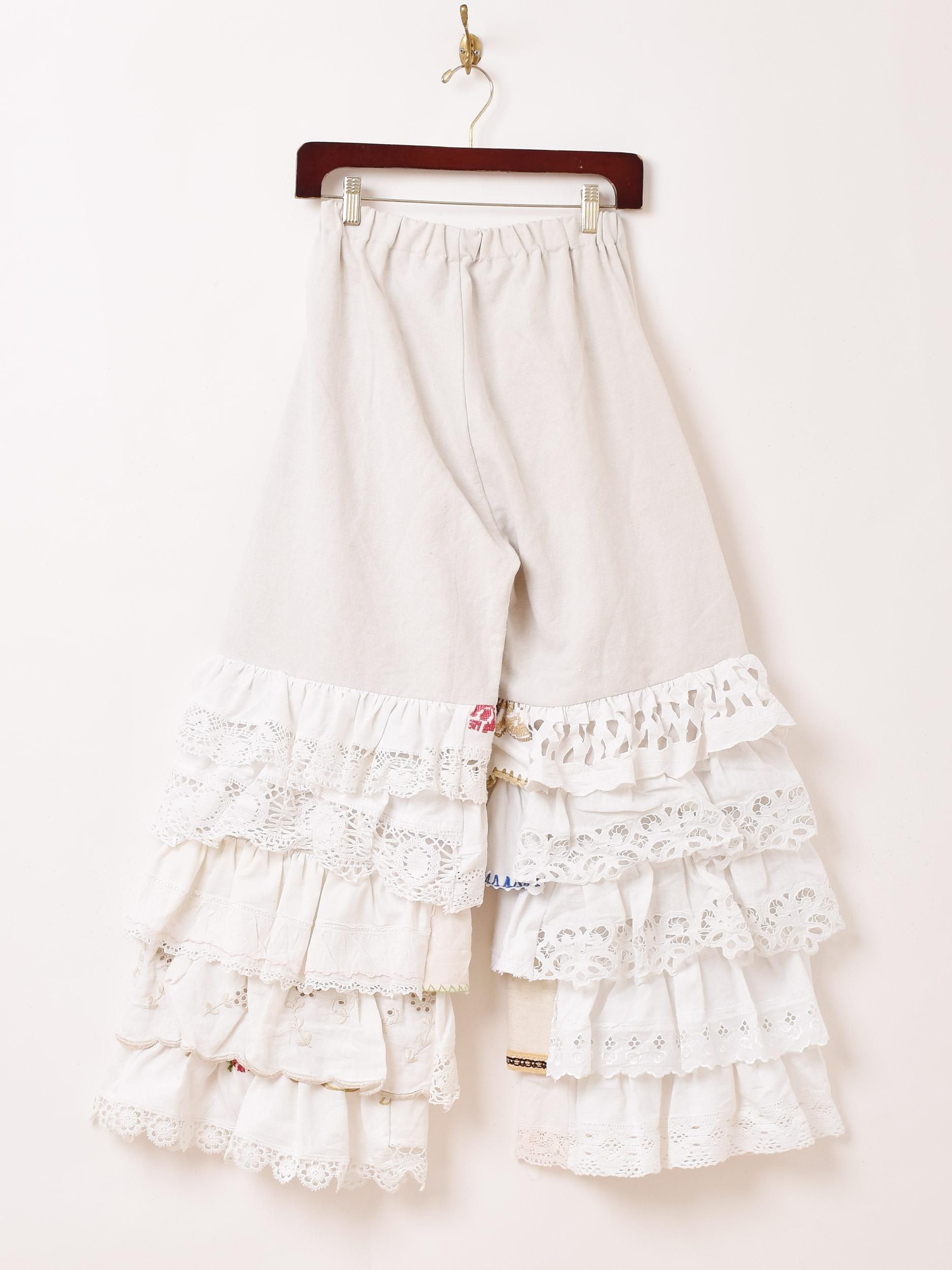 Emerald Motel」リメイク ファブリック フリル パンツ - 古着屋