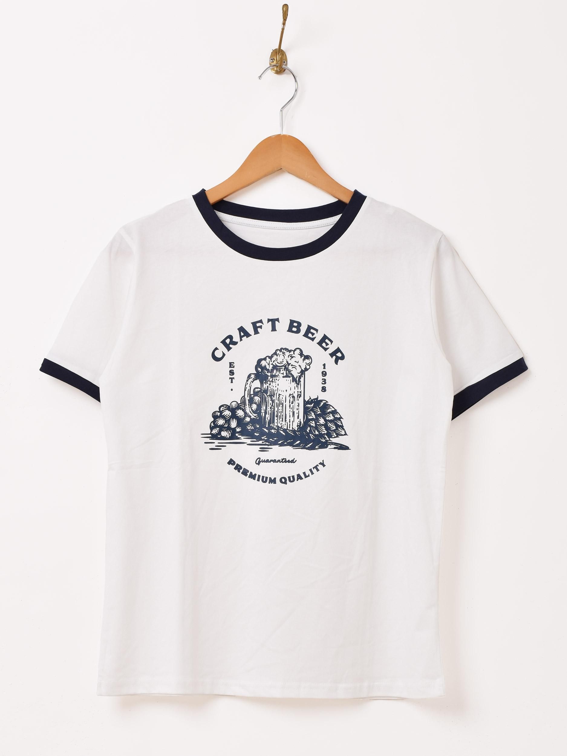 70年代 HANCO Coors BEER リンガー 半袖Tシャツ 企業ロゴ