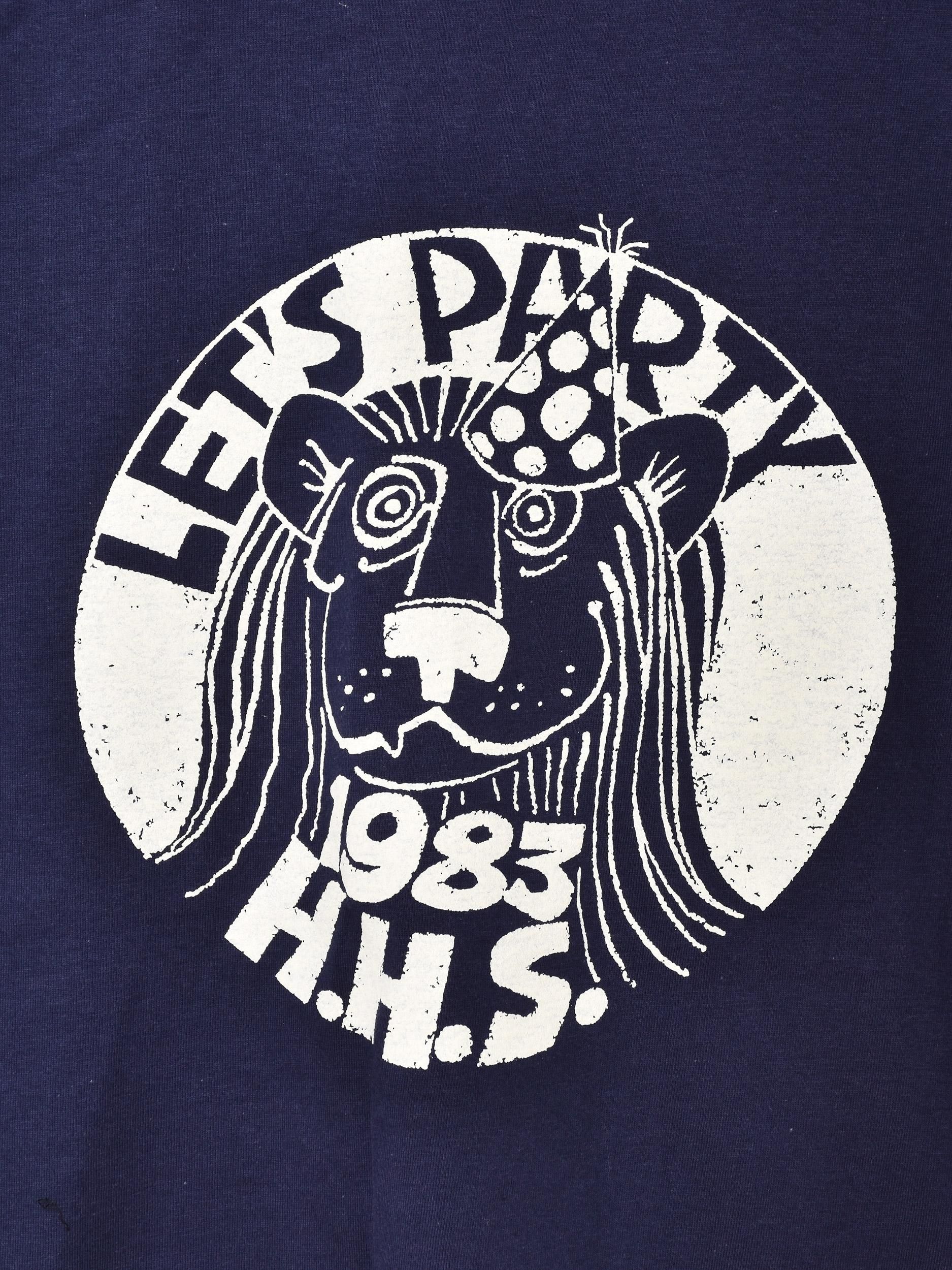 3色展開】プリントTシャツ「1983 H.H.S.」 ネイビー - 古着屋