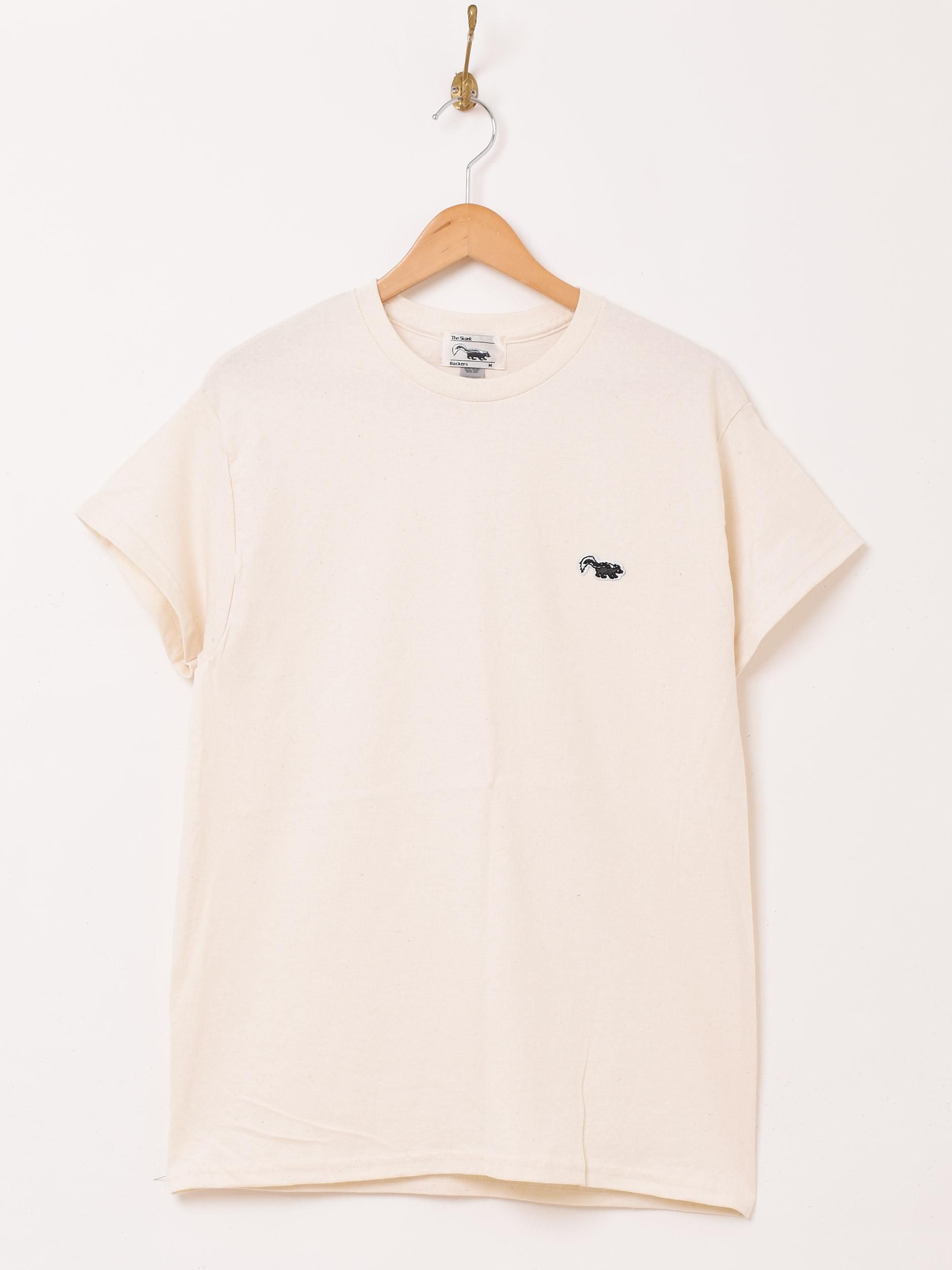 5色展開】「Backers」スカンク ワンポイントTシャツ ベージュ - 古着屋