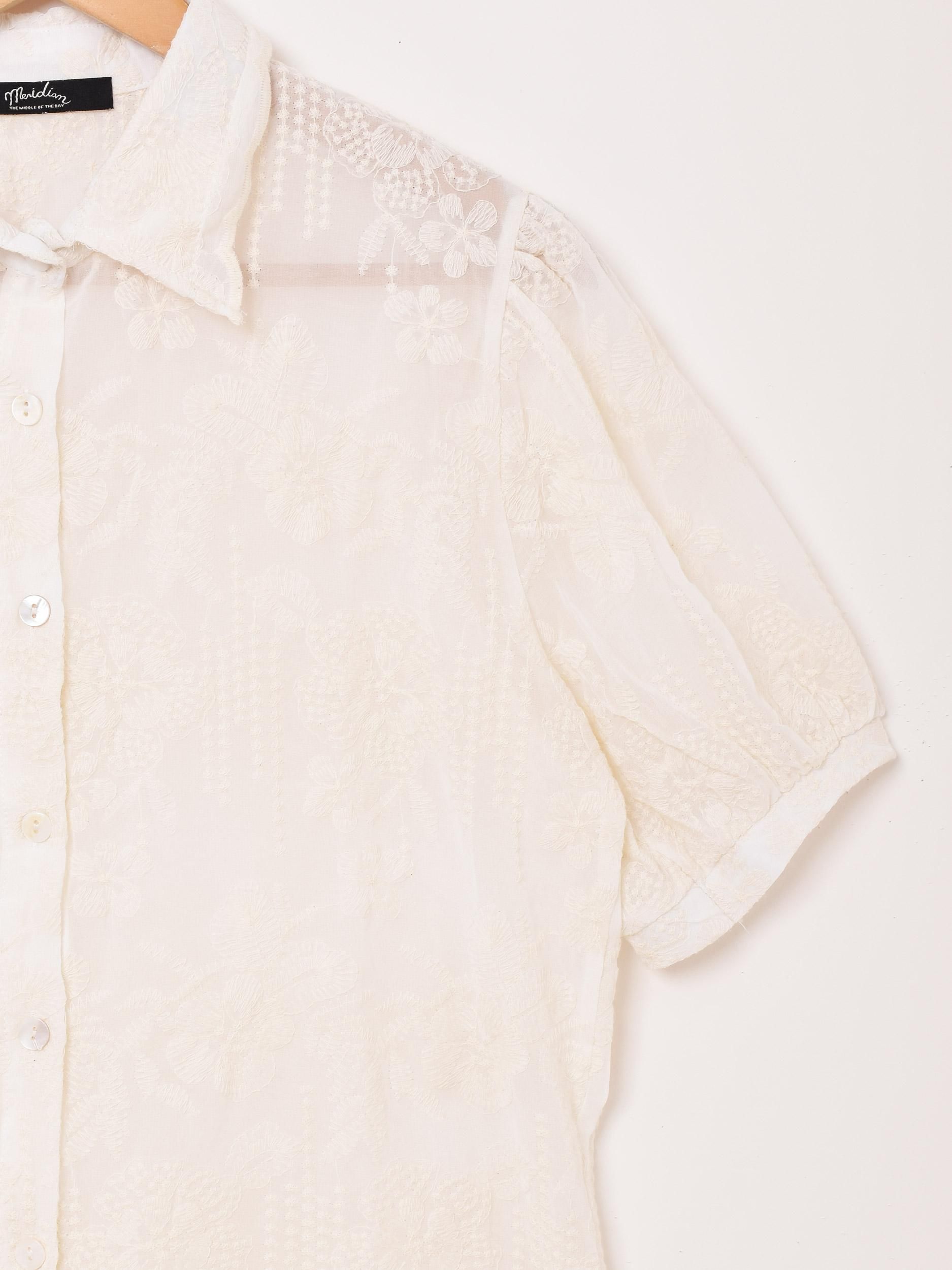 アイボリー レース 半袖シャツ HUF [SALE]HUF ワールドツアー レース シャツ アイボリー メンズ