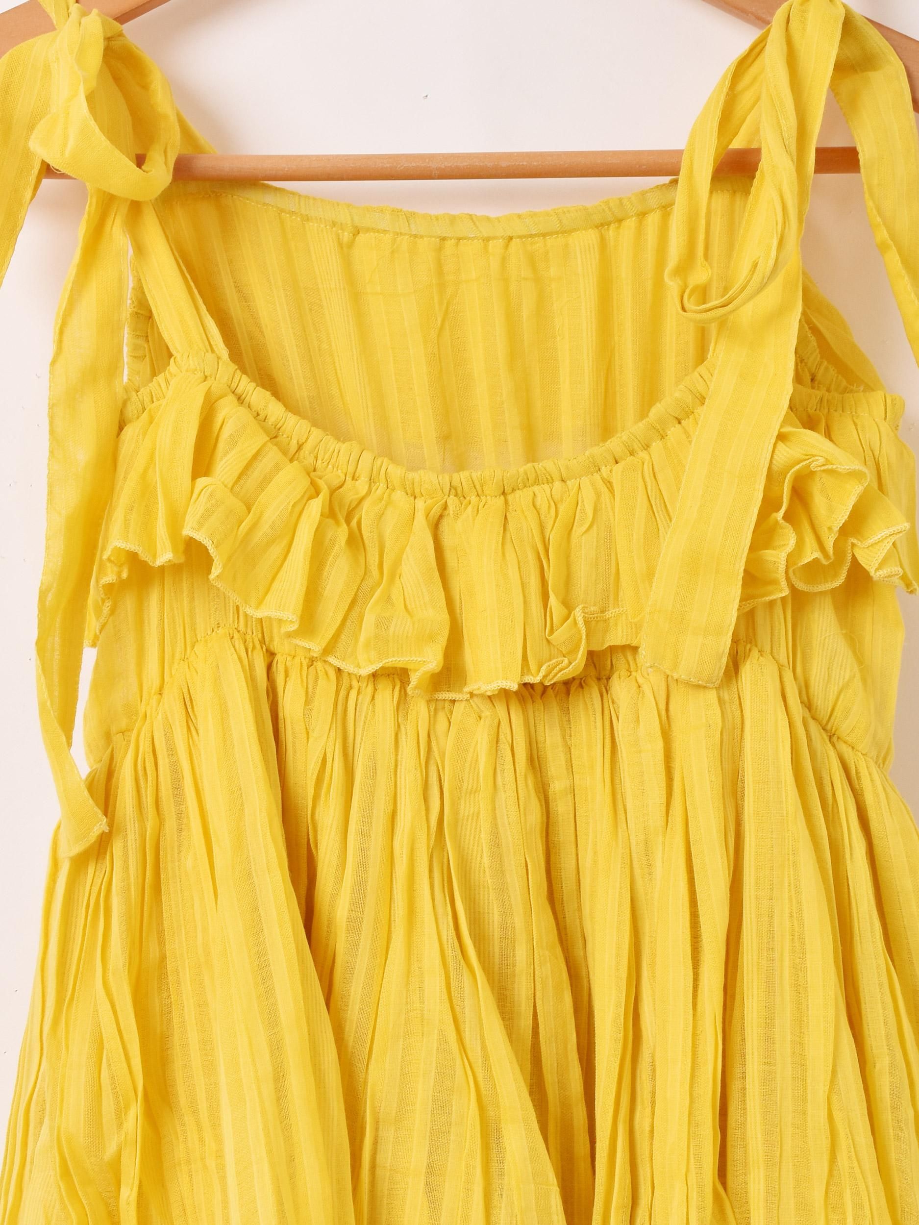 5色展開】「Emerald Motel」ラッフル キャミソールワンピース イエロー