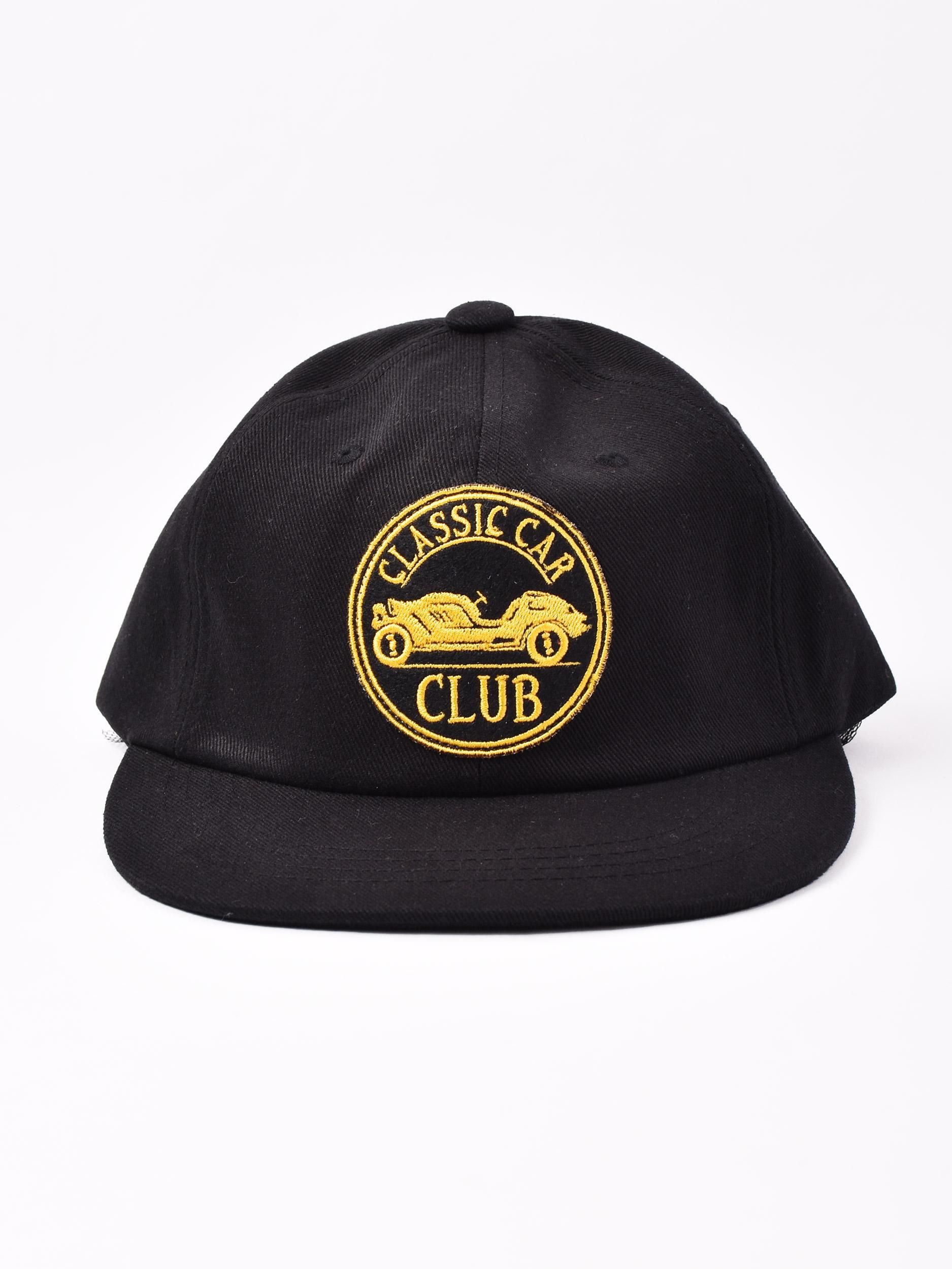 2色展開】パッチ刺繍 キャップ「CLASSIC CAR CLUB」 ブラック 2色展開】パッチ刺繍 キャップ「CLASSIC CAR CLUB」 ブラック