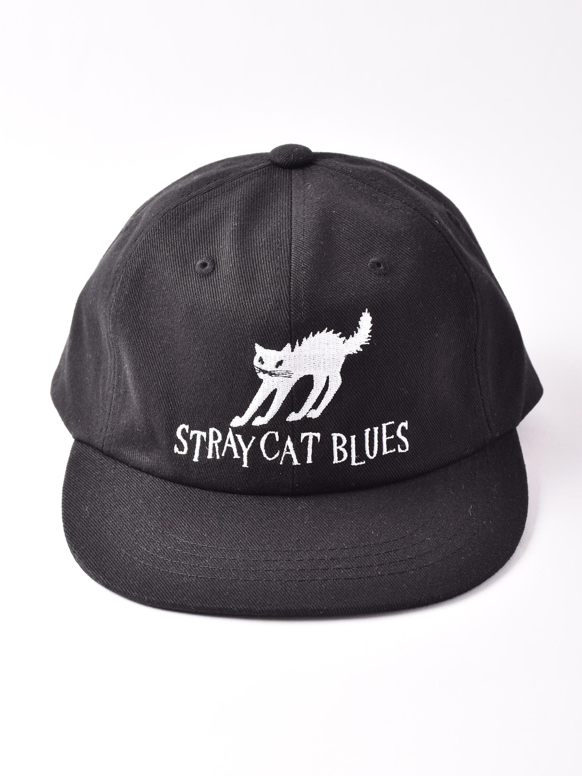 2色展開】刺繍 キャップ「STRAY CAT BLUES」ブラック - 古着屋