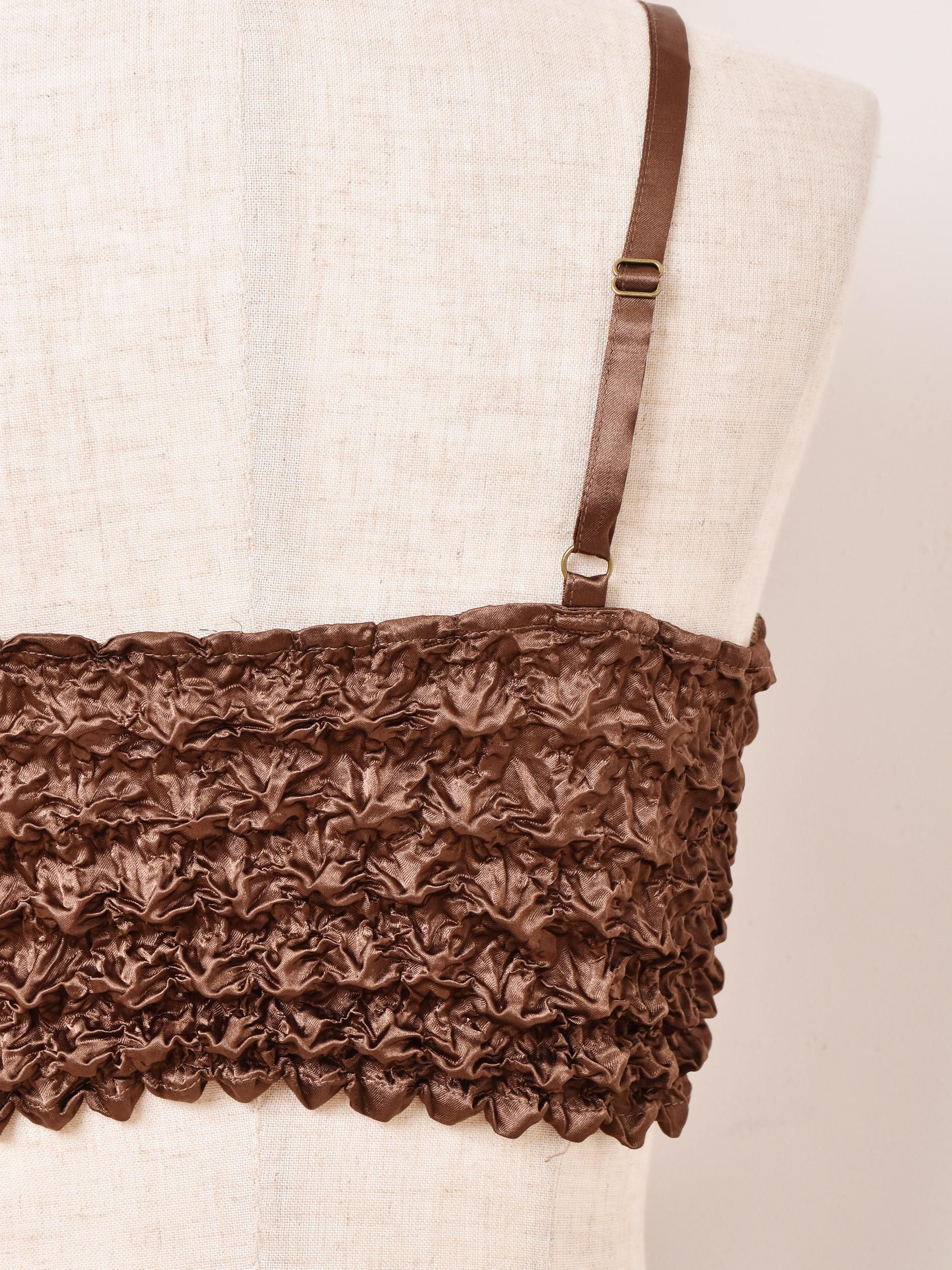 5色展開】「Meridian」ポップコーンビスチェ ブラウン - 古着屋