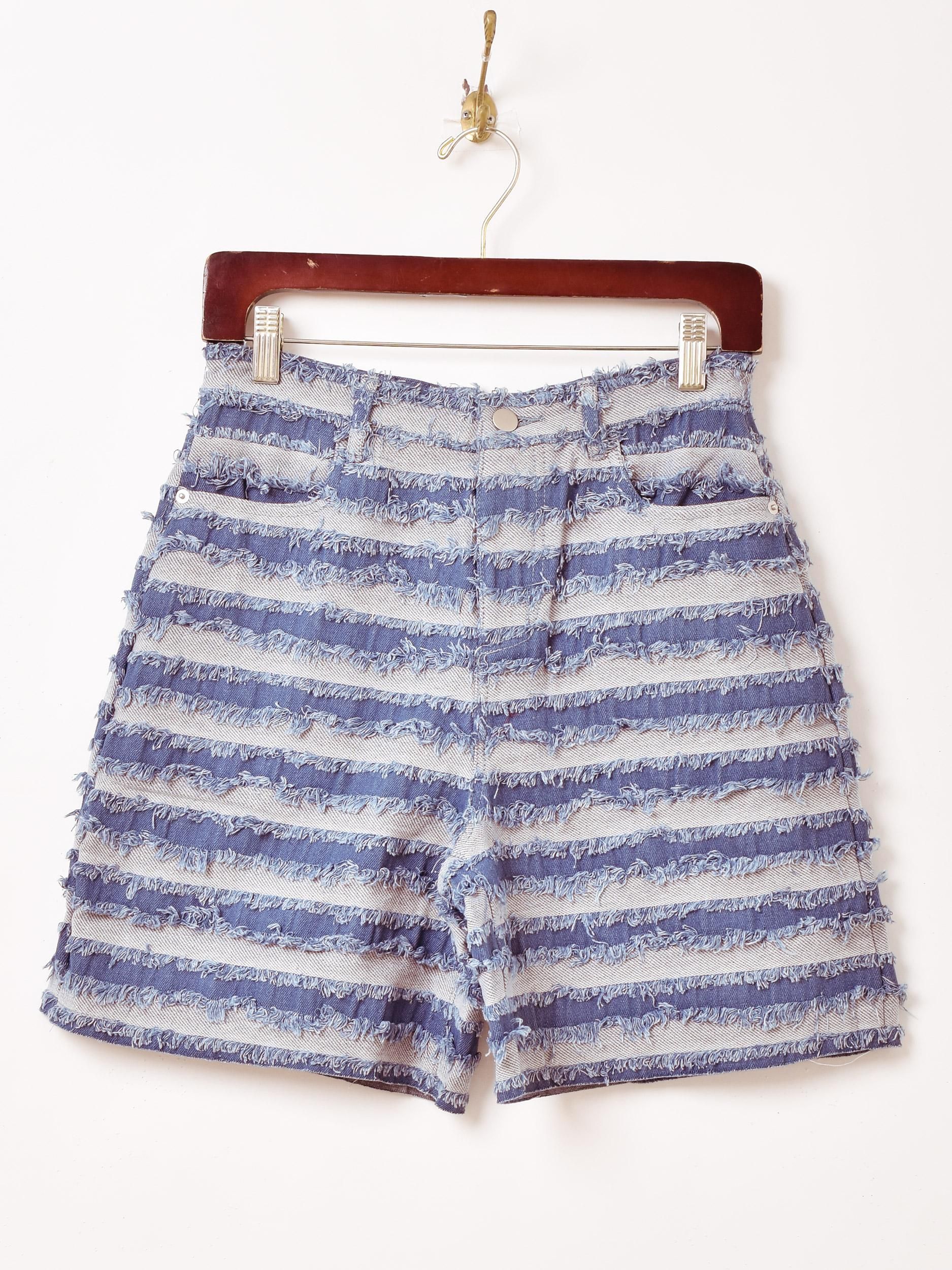 ライトブルー フリンジヘム ショートパンツ RX エアライト インナー付き ショートパンツ