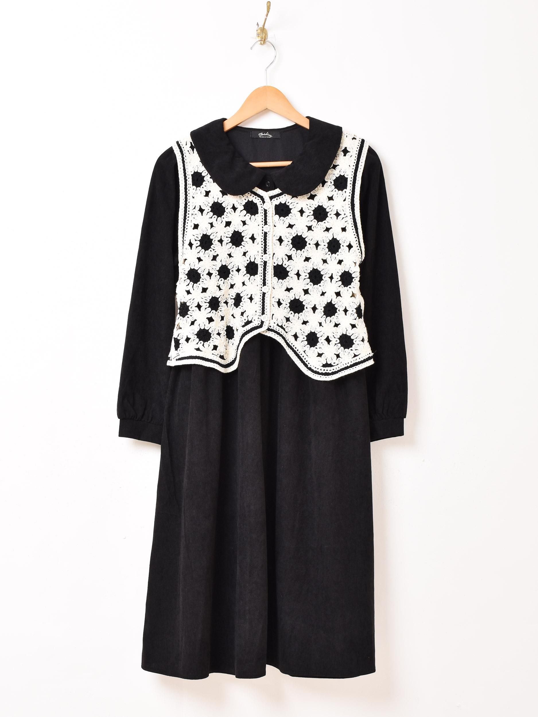 3色展開】「Meridian」ベストセット コーデュロイ 長袖ワンピース