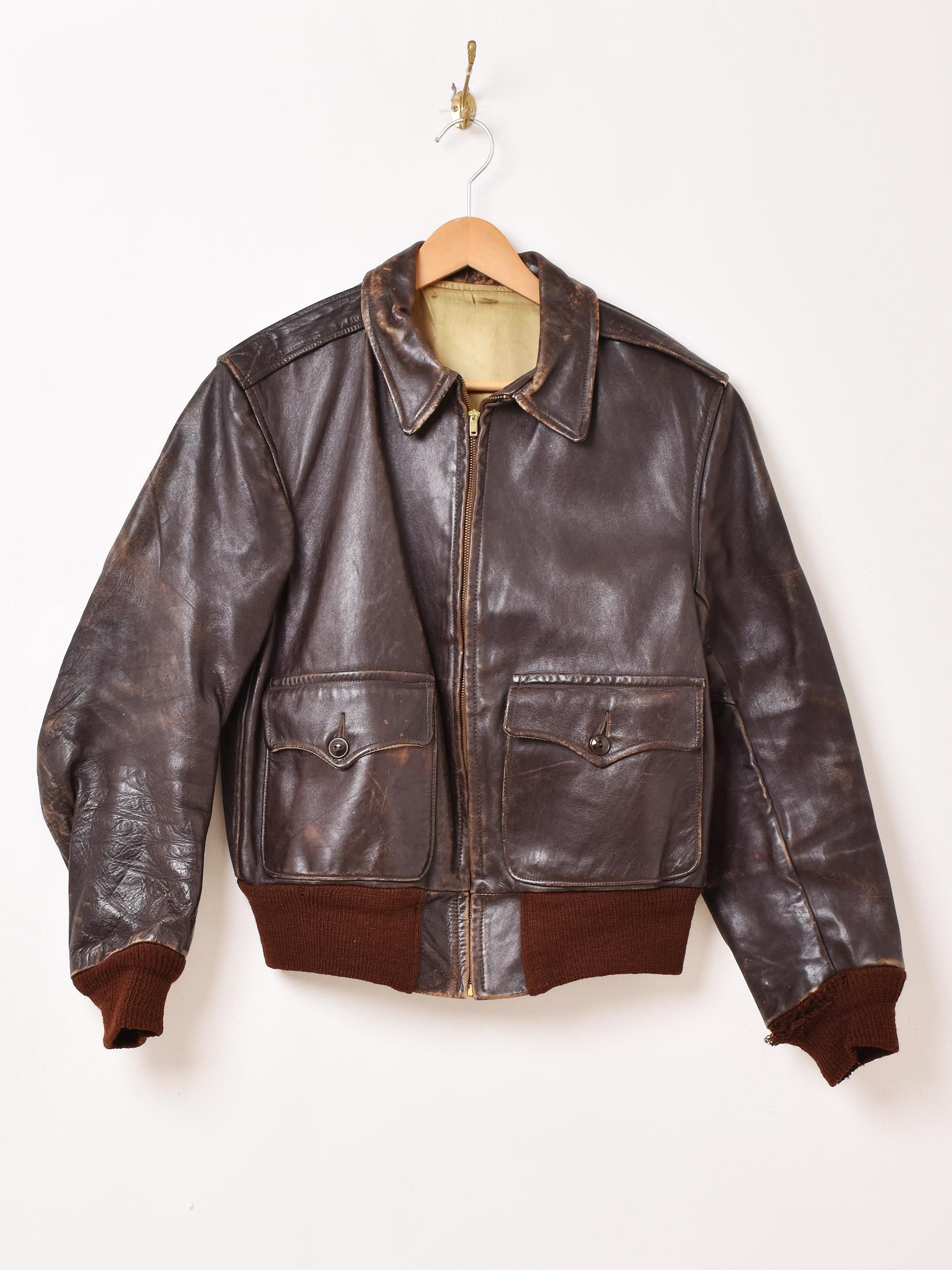 1960年代 A-2 レザージャケット | ヴィンテージ - 古着屋 1960年代 A-2 レザージャケット | ヴィンテージ - 古着屋