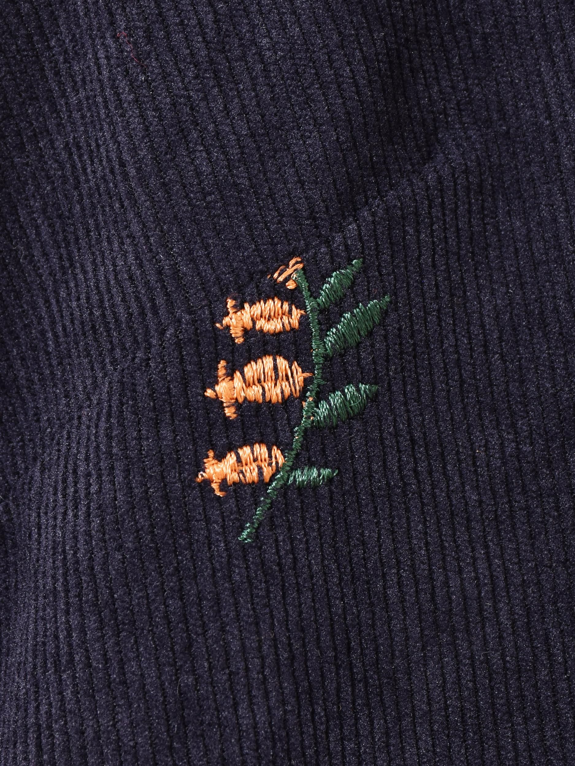 2色展開】「Meridian」花刺繍 コーデュロイ ノースリーブワンピース