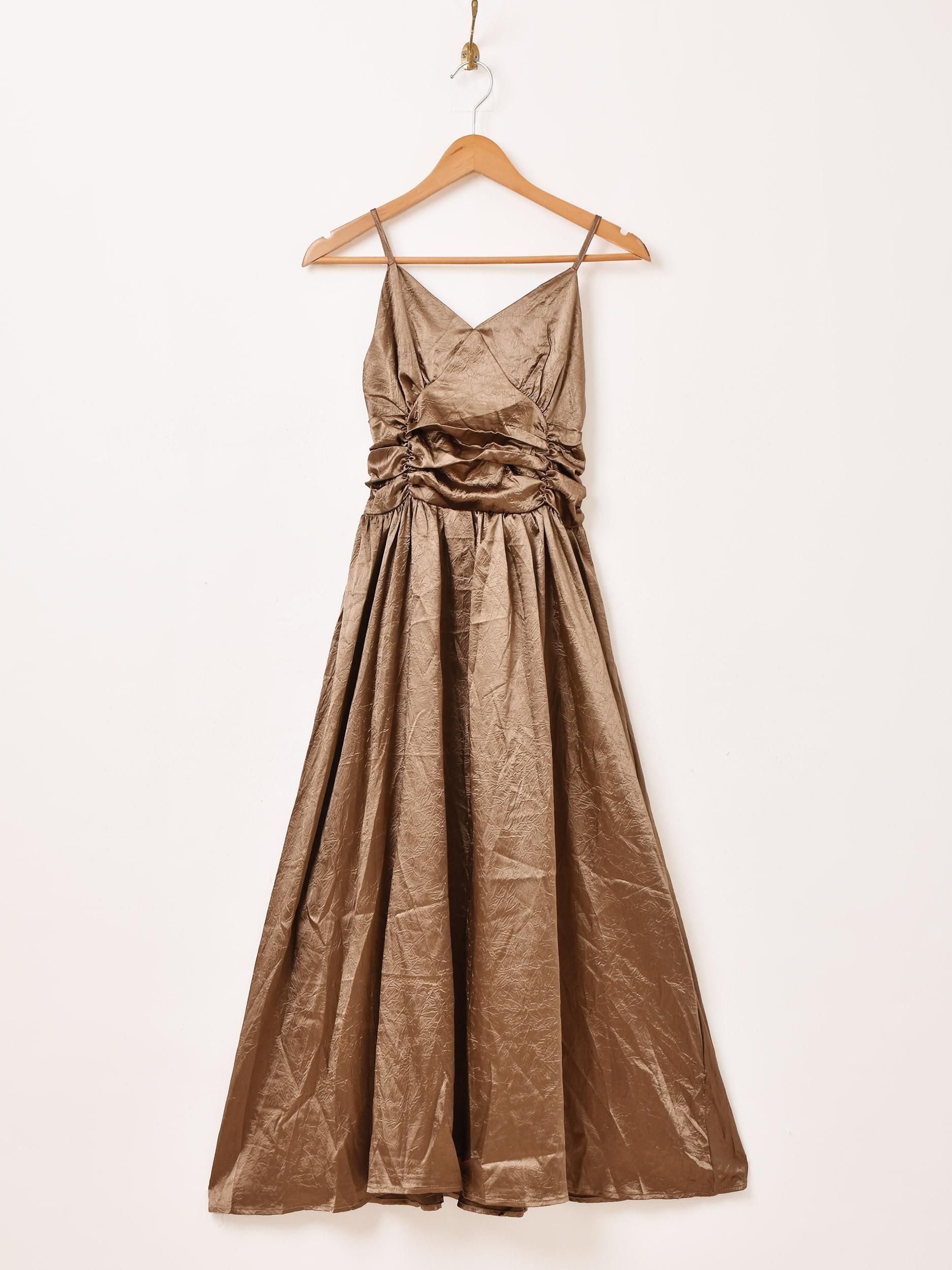 LOUNGEDRESS ラウンジドレス　サテンティアードキャミワンピース 名品ワンピ/手洗い可能】サテンティアードキャミワンピース