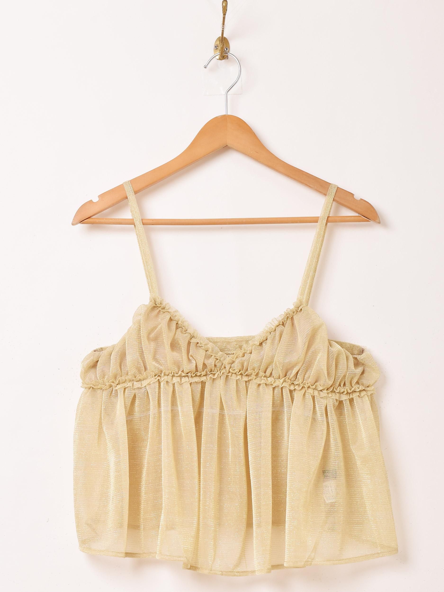 5色展開】「Meridian」チュール ラメ ビスチェ ゴールド - 古着屋