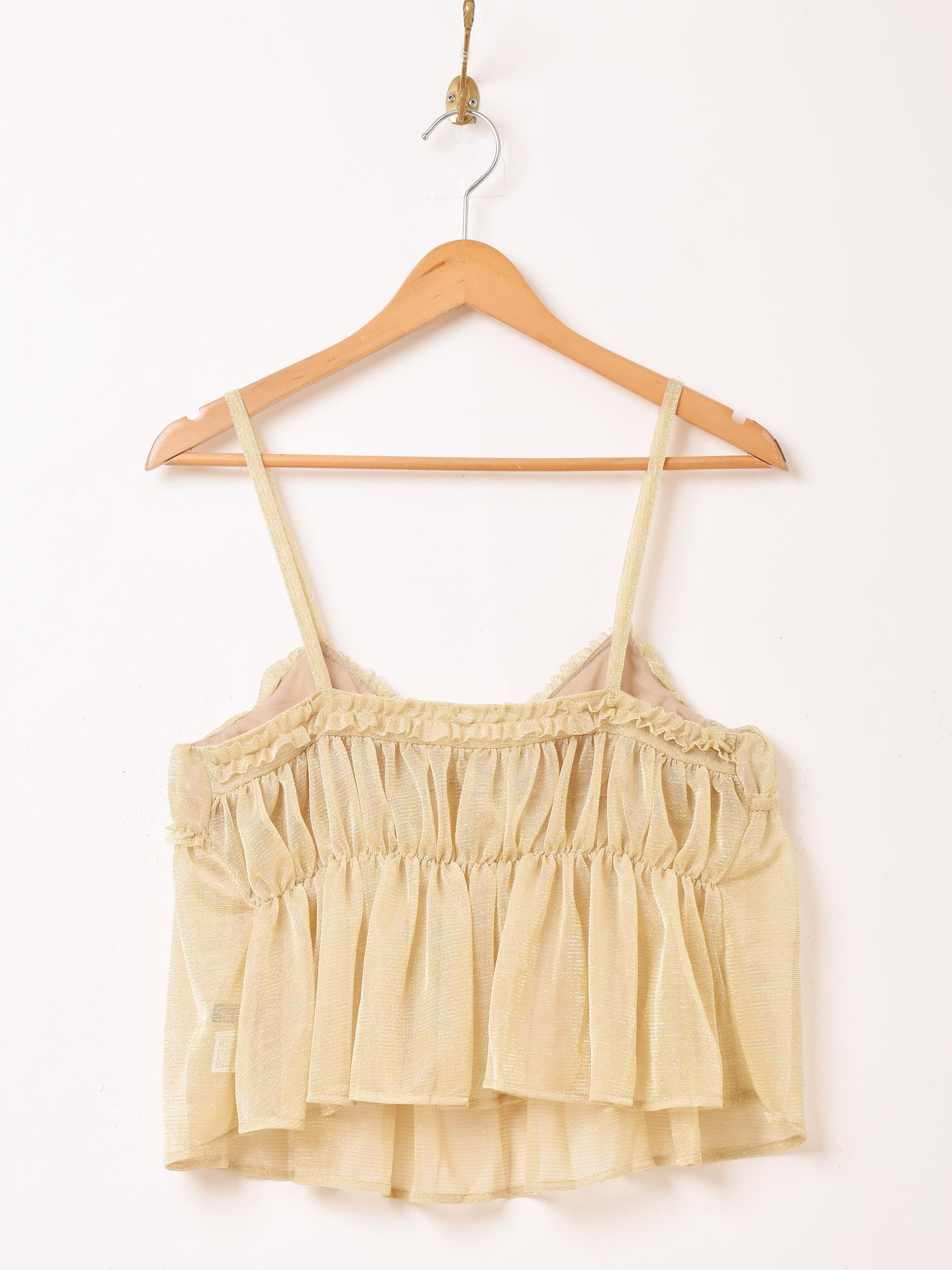 5色展開】「Meridian」チュール ラメ ビスチェ ゴールド - 古着屋