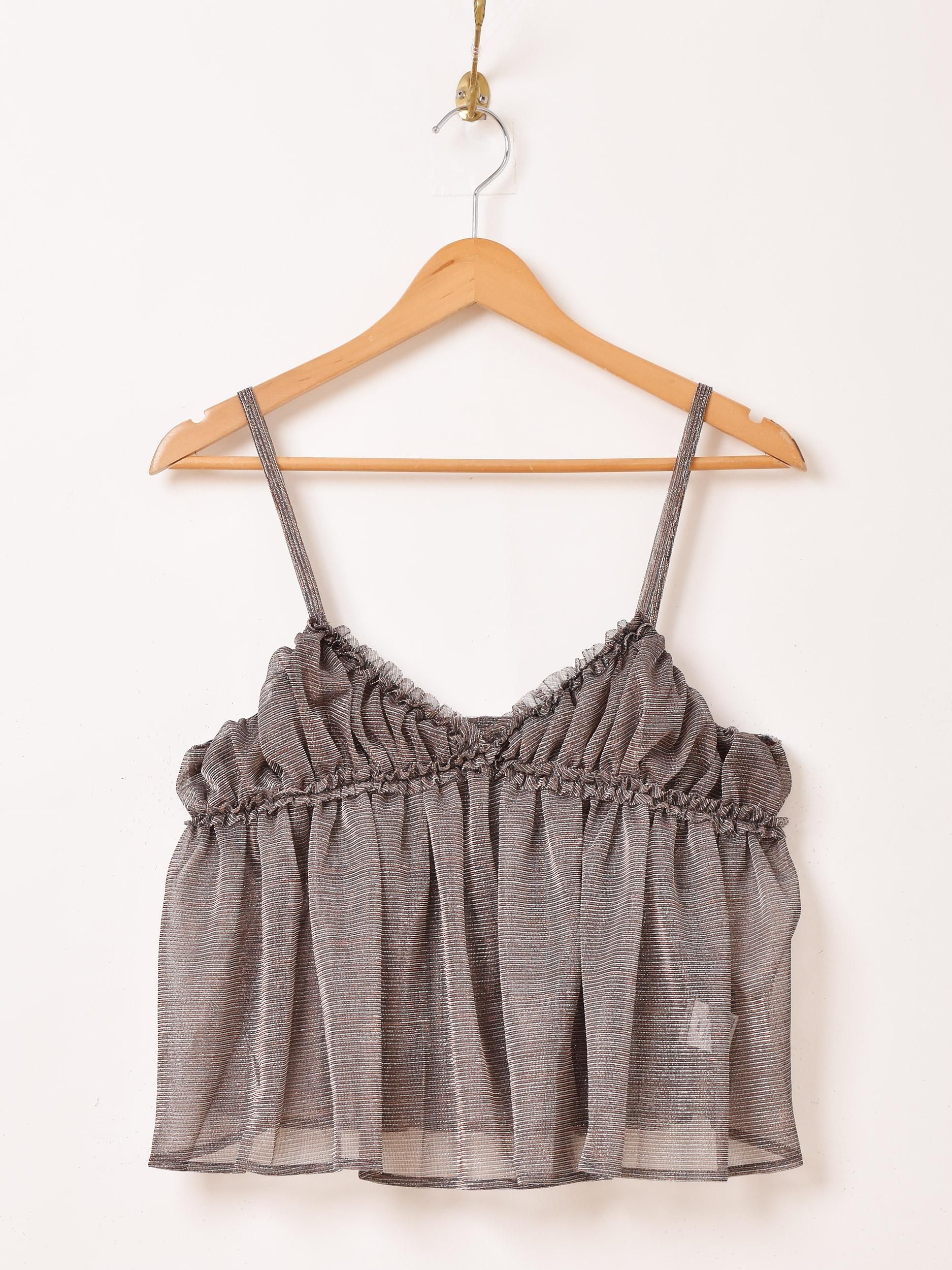 5色展開】「Meridian」チュール ラメ ビスチェ ゴールド - 古着屋