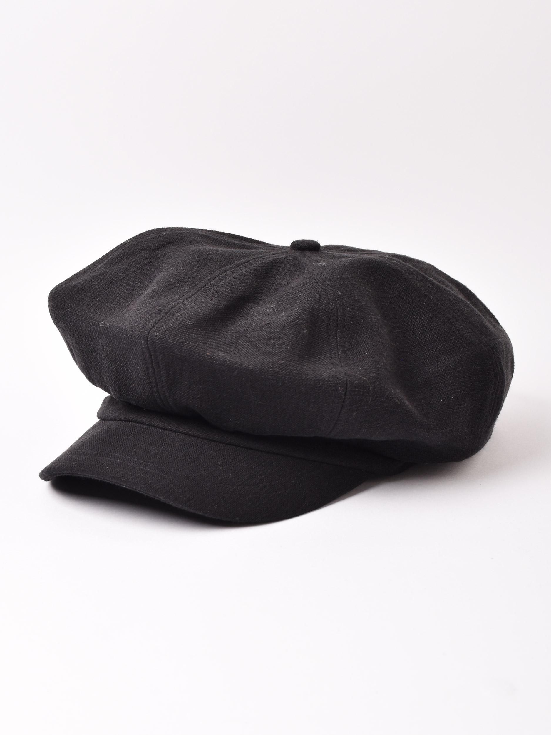 2色展開】8パネル キャスケット ブラック - 古着屋グレープフルーツ