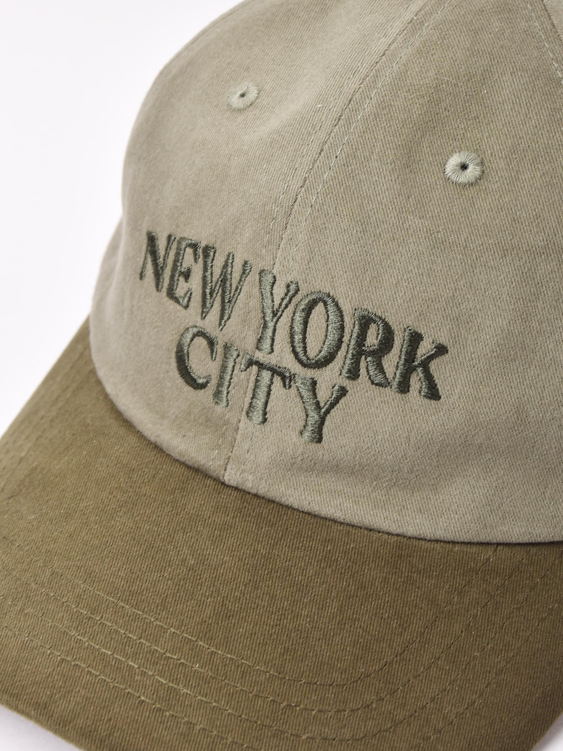 2色展開】キャップ 2トーンカラー 「NEW YORK CITY」 オリーブ