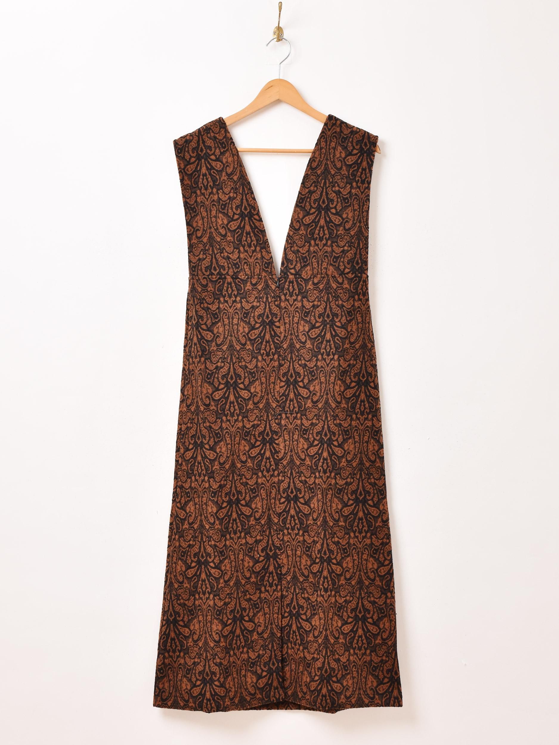 2色展開】「Meridian」ペイズリー柄 ジャガード ノースリーブ