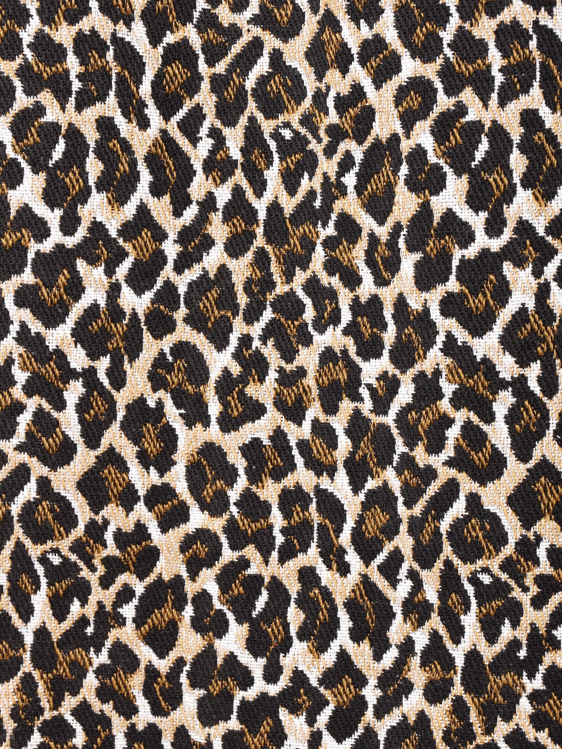 再販無し】Perushu黒ヒョウ柄ワイドバルーンパンツ レオパード