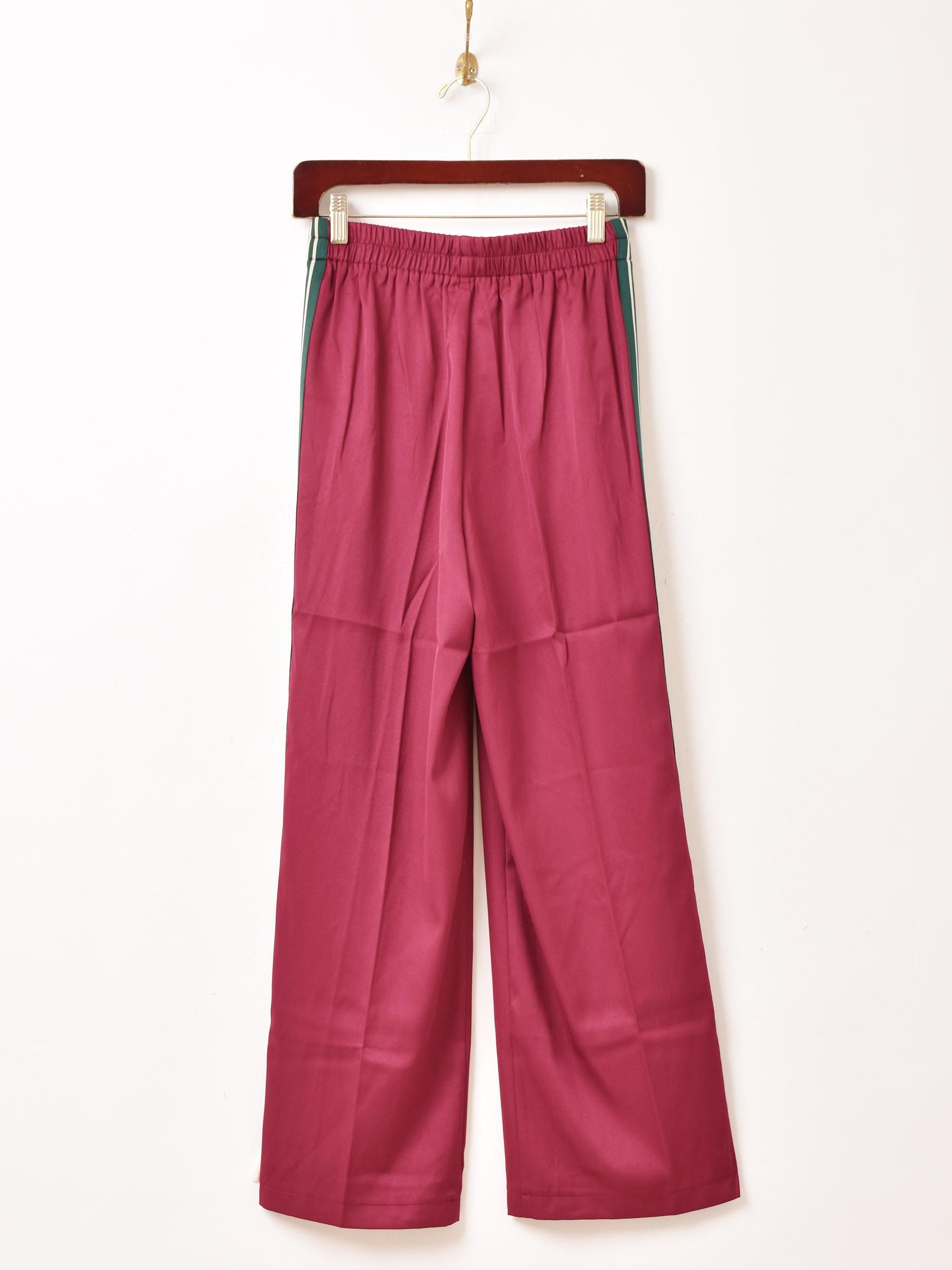 IRENE ニットパンツ ワインレッド 6色展開】「Elcamino」ライン入り トラックパンツ ワインレッド