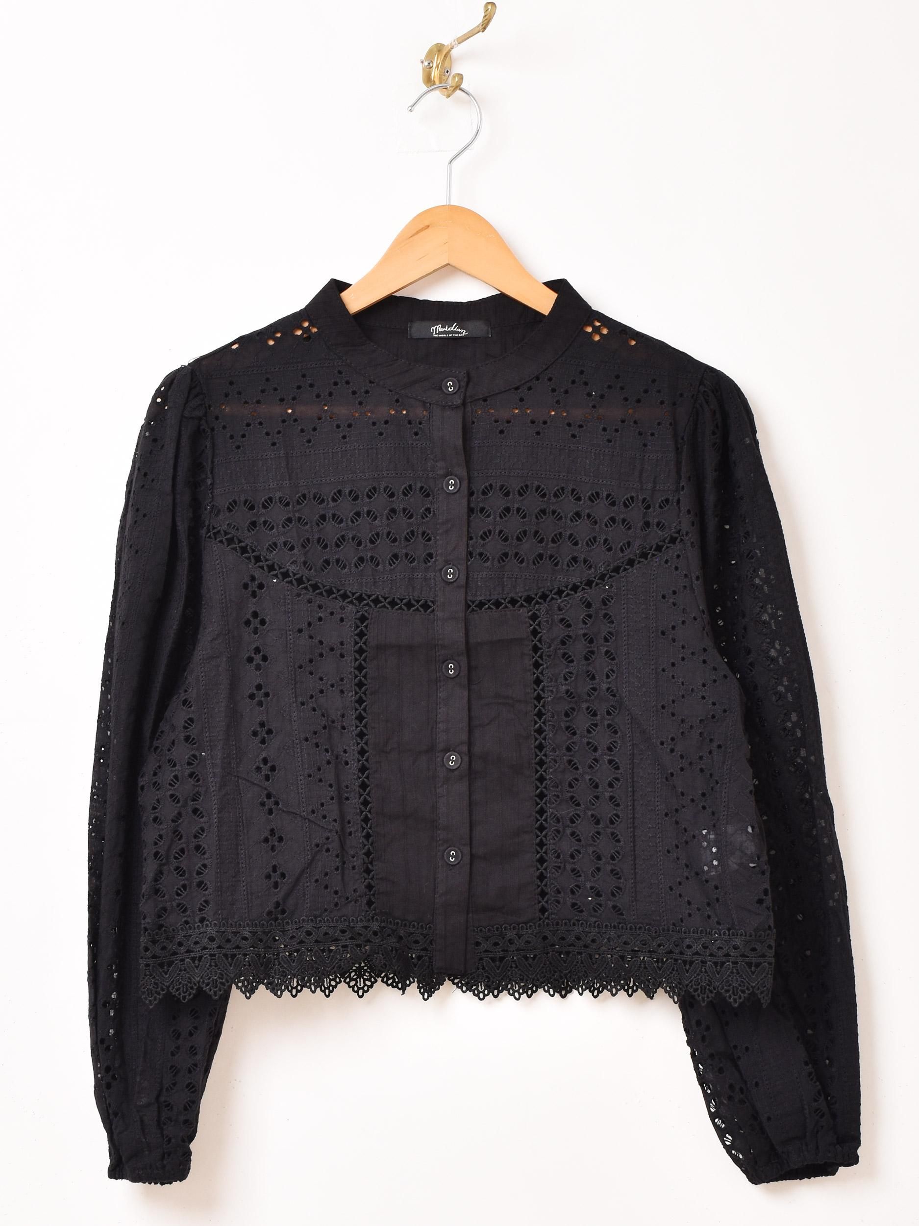 2色展開】「Meridian」長袖 カットワークレース ブラウス