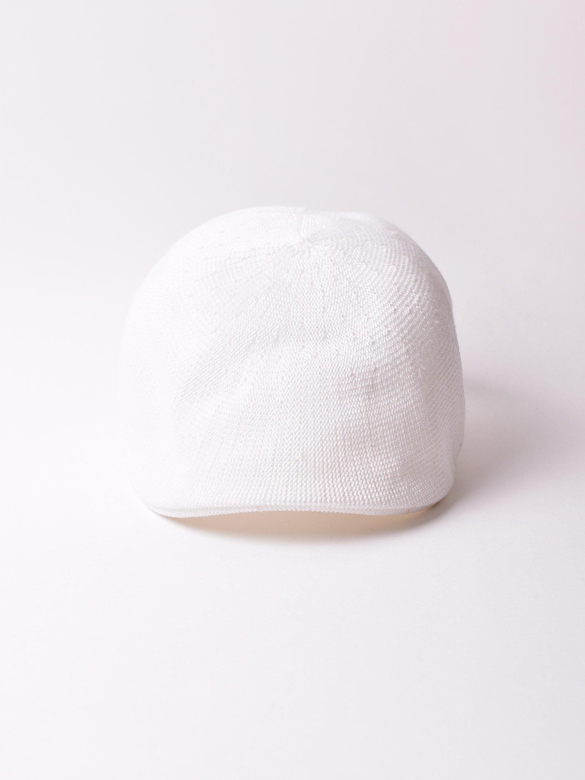 ホワイト コットン ハンチング帽 2色展開】刺繍入り メッシュ ハンチング「STRAY CAT BLUES」 ホワイト