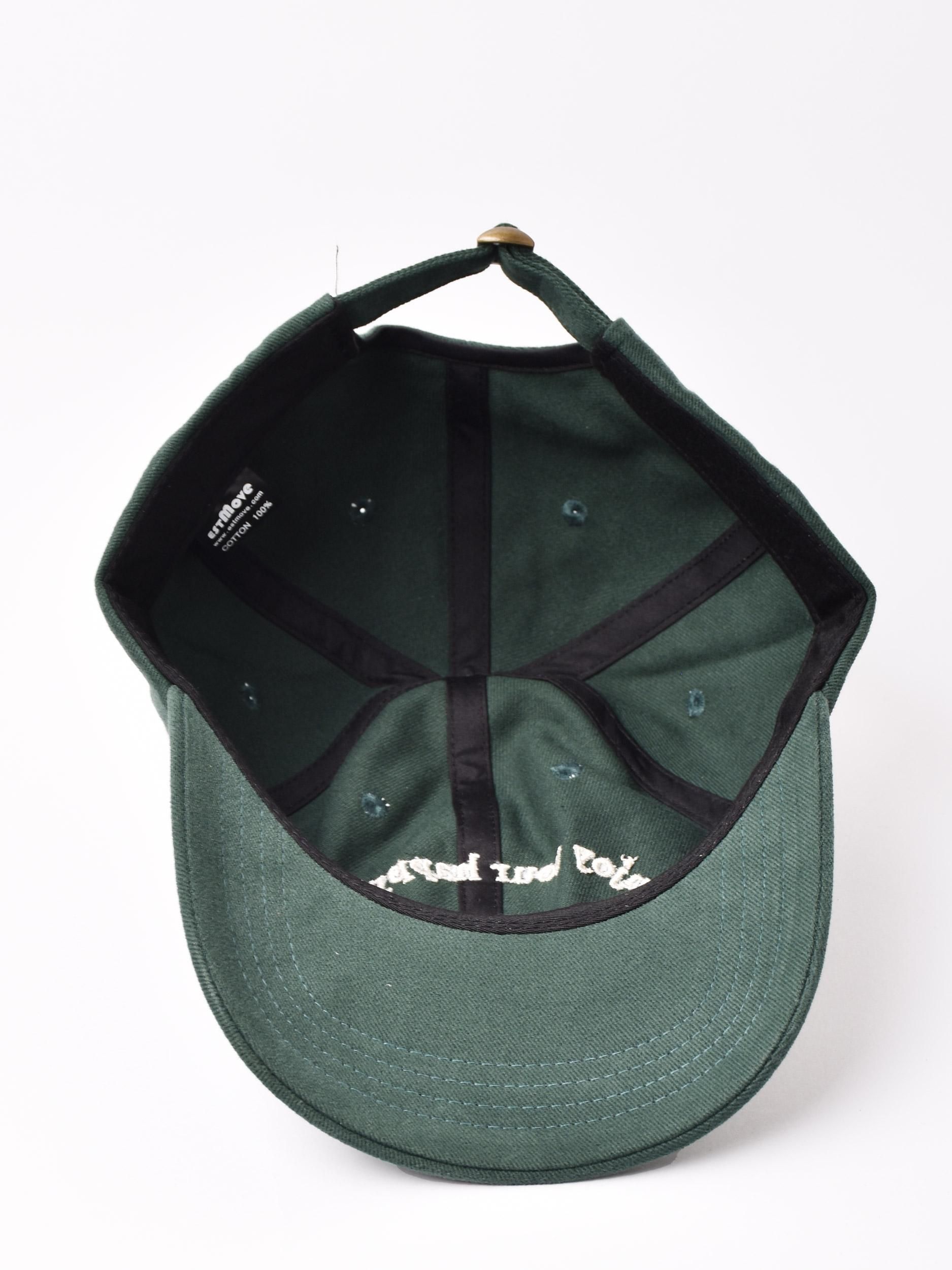 2色展開】刺繍入りキャップ「how jolly day」 グリーン - 古着屋