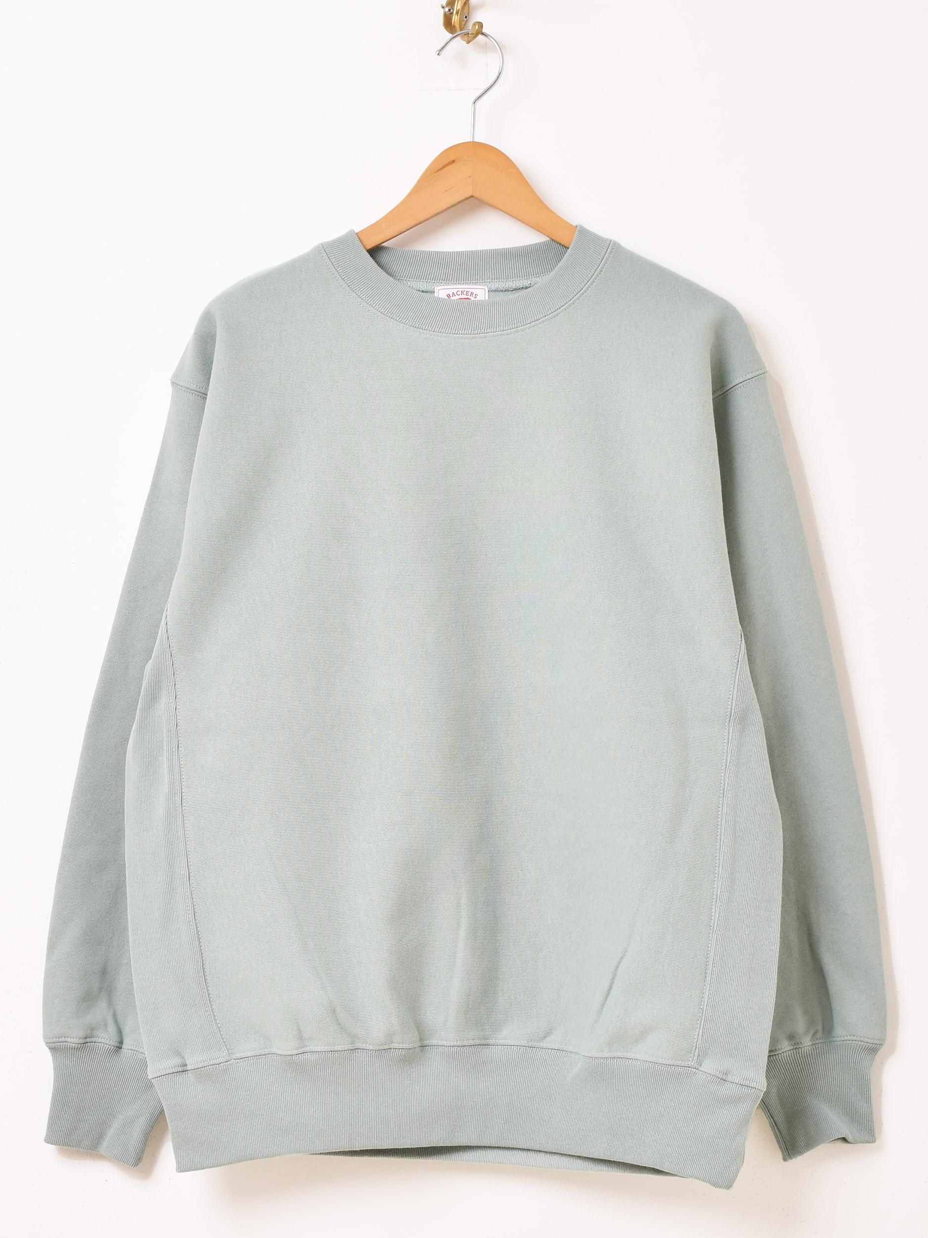 3色展開】「Backers」無地 サイドパネル スウェットシャツ ホワイト