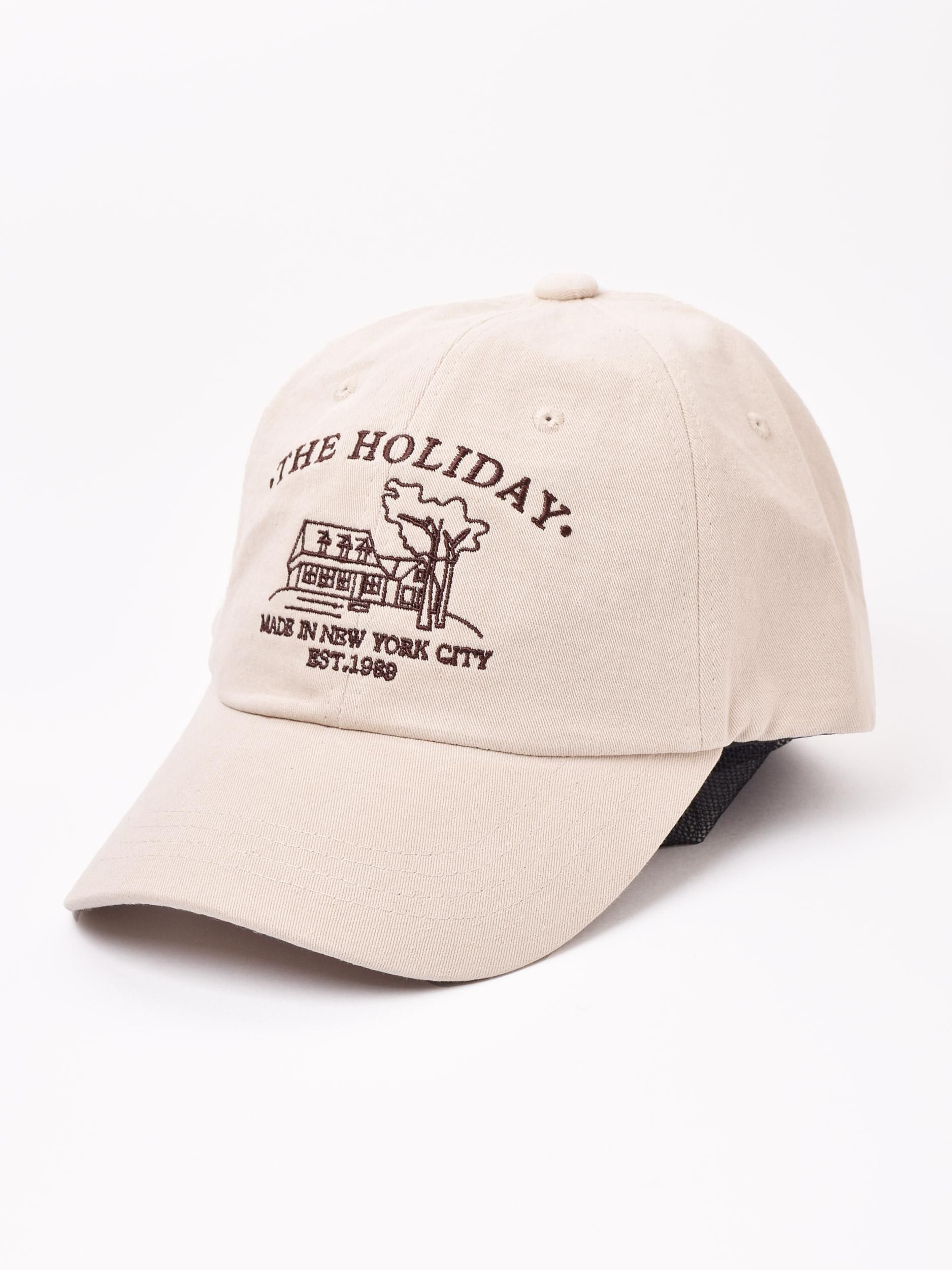 2色展開】ロゴ刺繍入り コットンキャップ「THE HOLIDAY 2色展開】ロゴ刺繍入り コットンキャップ「THE HOLIDAY