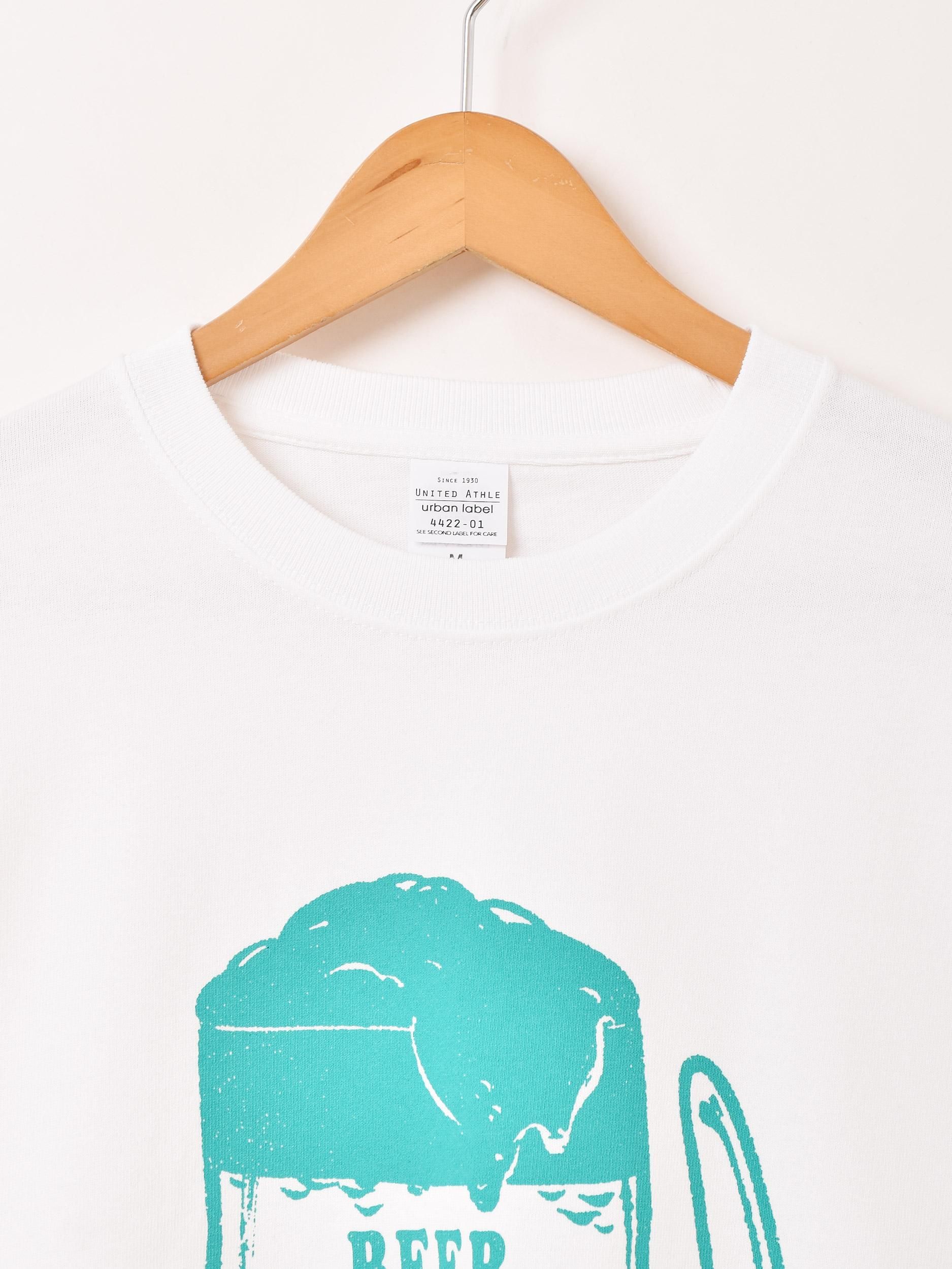 【2色展開】プリント ロングスリーブTシャツ「BEER DRINKING DAY」 ホワイト 古着のネット通販サイト 古着屋