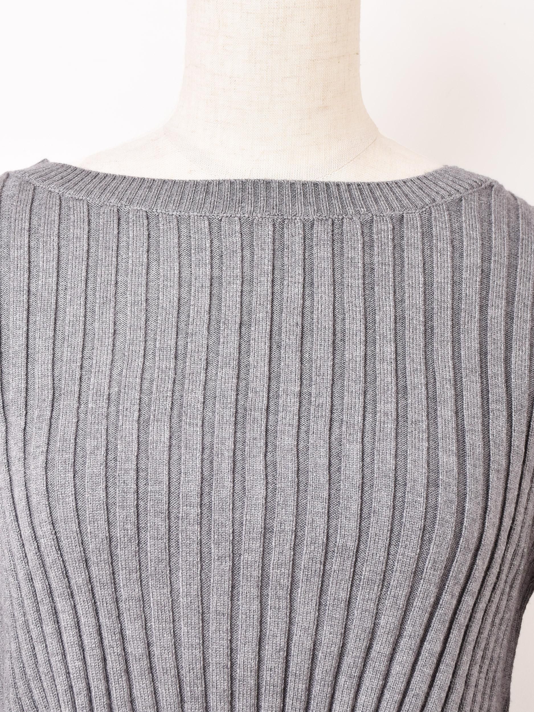 MONCLER リブ編みセーター Mサイズ ライトグレー MONCLER♢メンズ ニット セーター 2色カラー (MONCLER/ニット