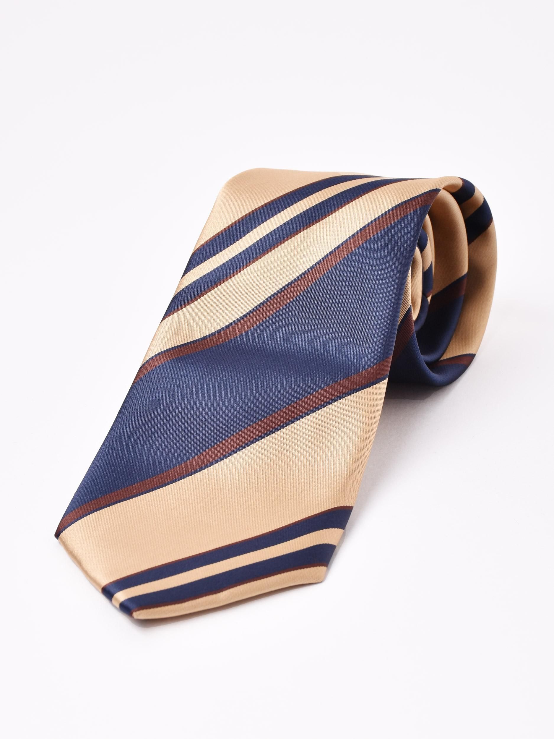 2175 【美品】 ポロバイラルフローレン ネクタイ レジメンタル 美品 Ralph Lauren ストライプ レジメンタル ネクタイ ネイビー