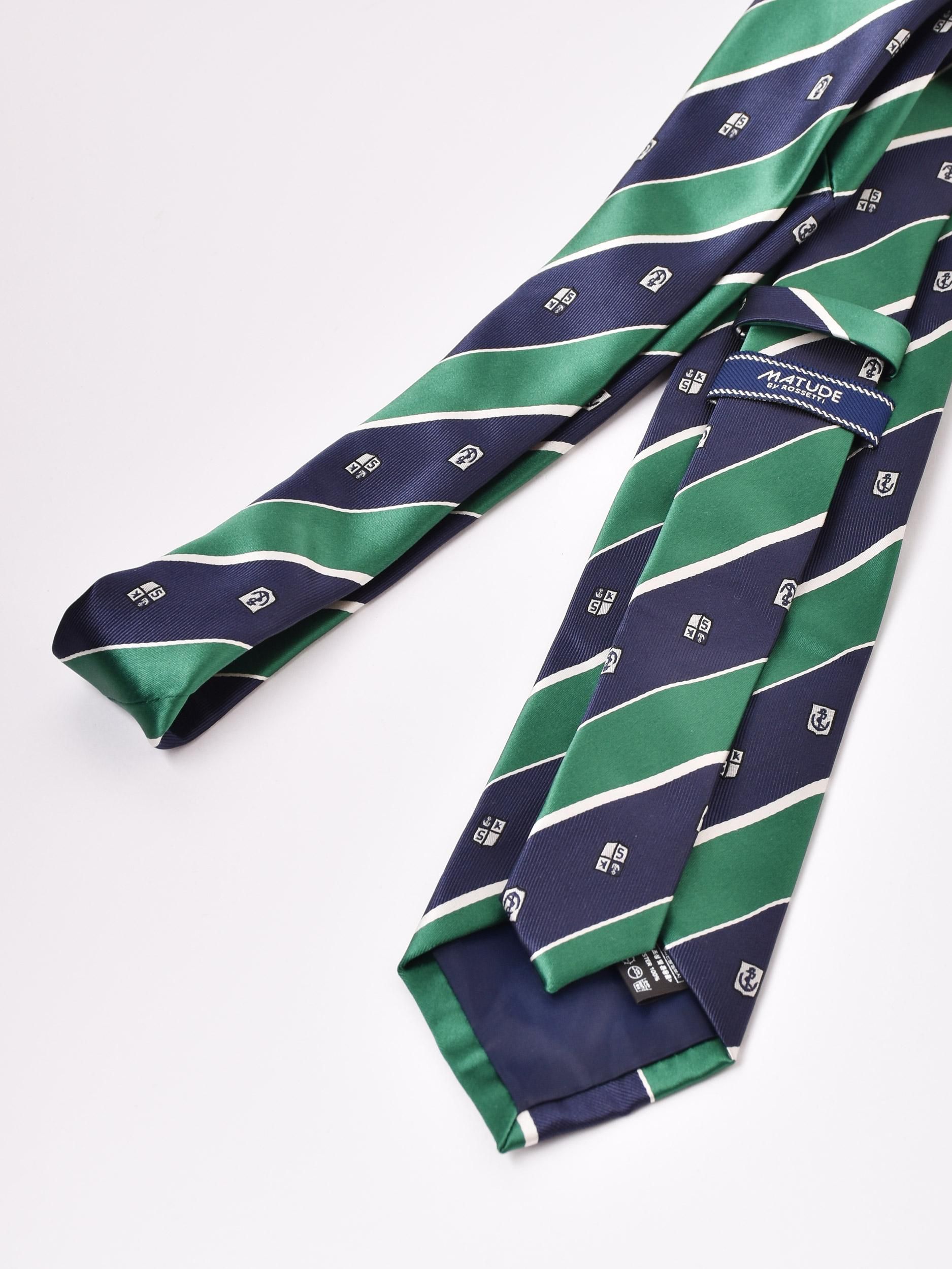 HERMES ネクタイ 緑 レジメンタル 中古・古着通販】HERMES (エルメス) ネクタイ 黄緑 サイズ:表記