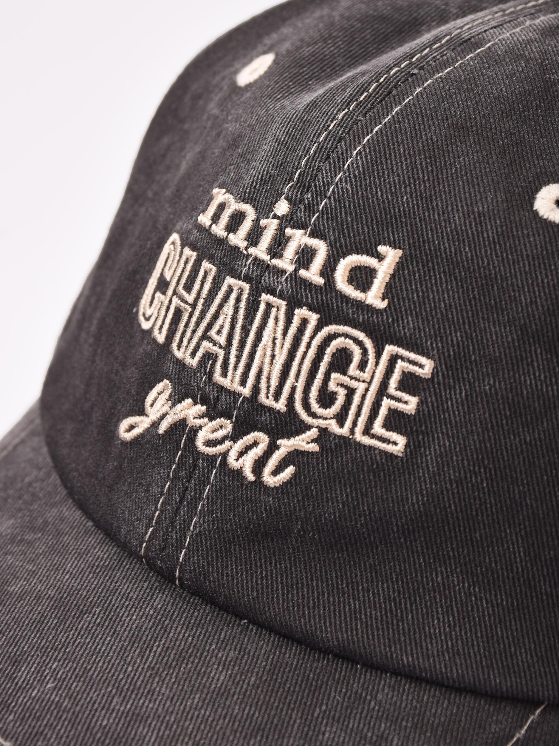 2色展開】刺繍 キャップ「CHANGE」 ブラック - 古着屋