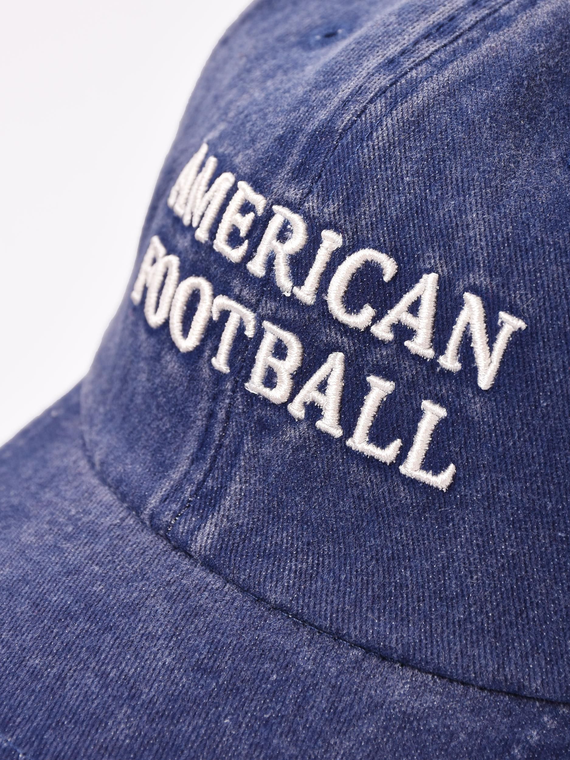 2色展開】刺繍 キャップ「AMERICAN FOOTBALL」 ネイビー - 古着屋