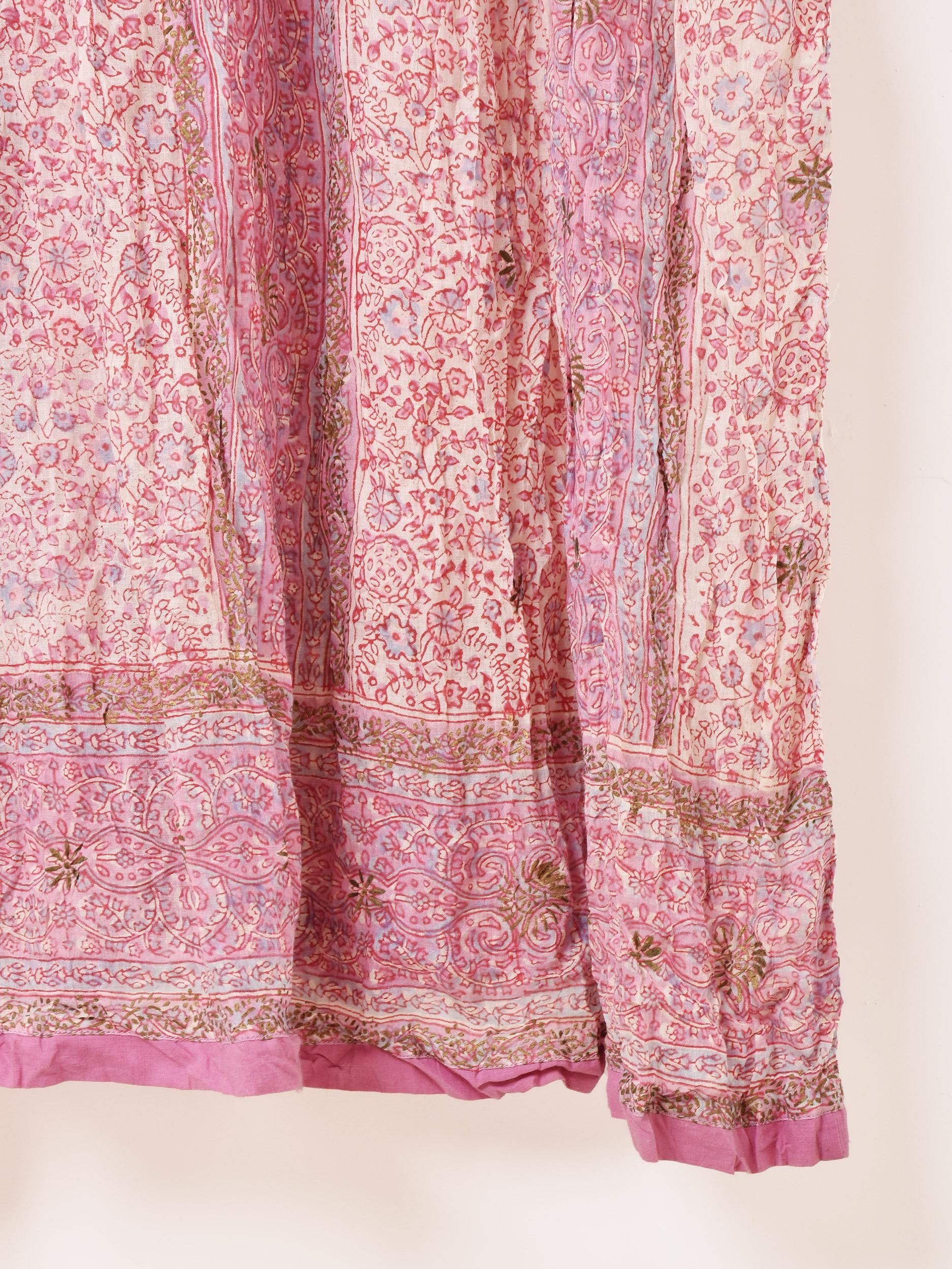 70's India Cotton Long Sleeve Dressͥ